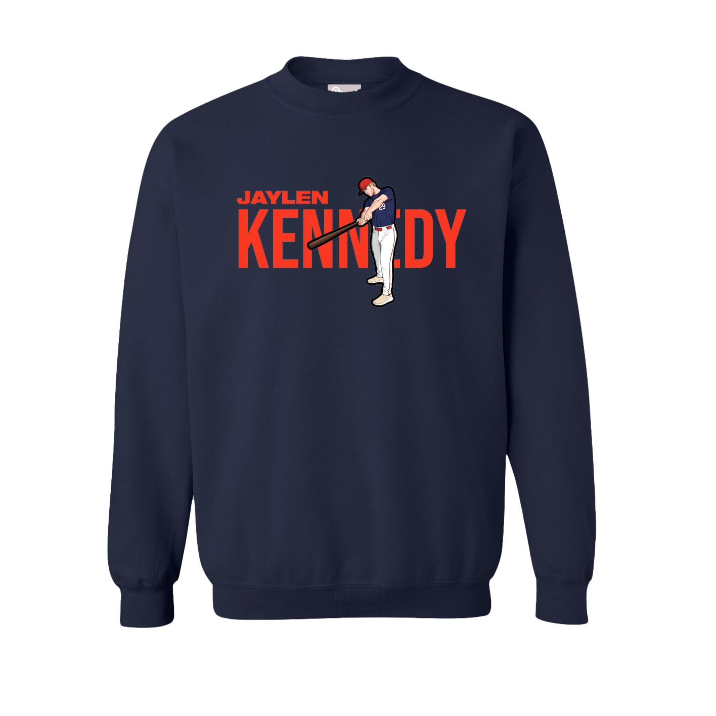 Fleece Crew — Player Name in Navy