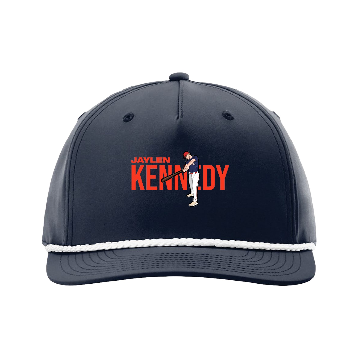 Five-Panel Classic Rope Cap — Player Name in Navy