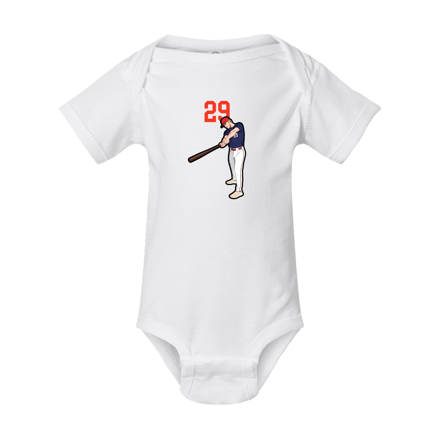 Baby Onesie — Number Top in White