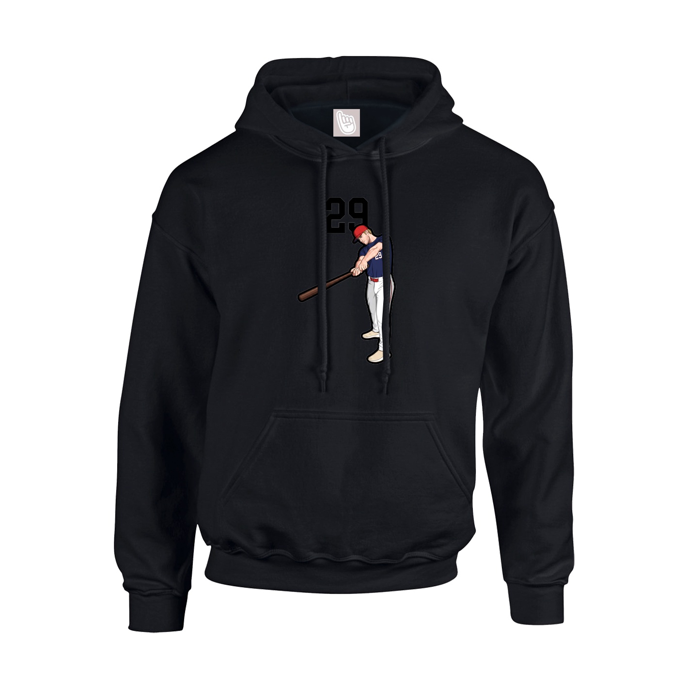 Hoodie — Number Top in Black