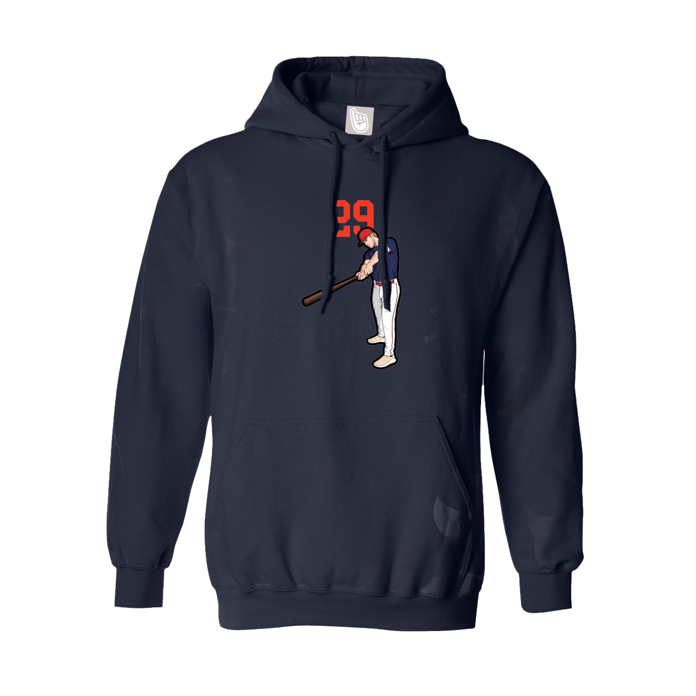 Youth Hoodie — Number Top in Navy