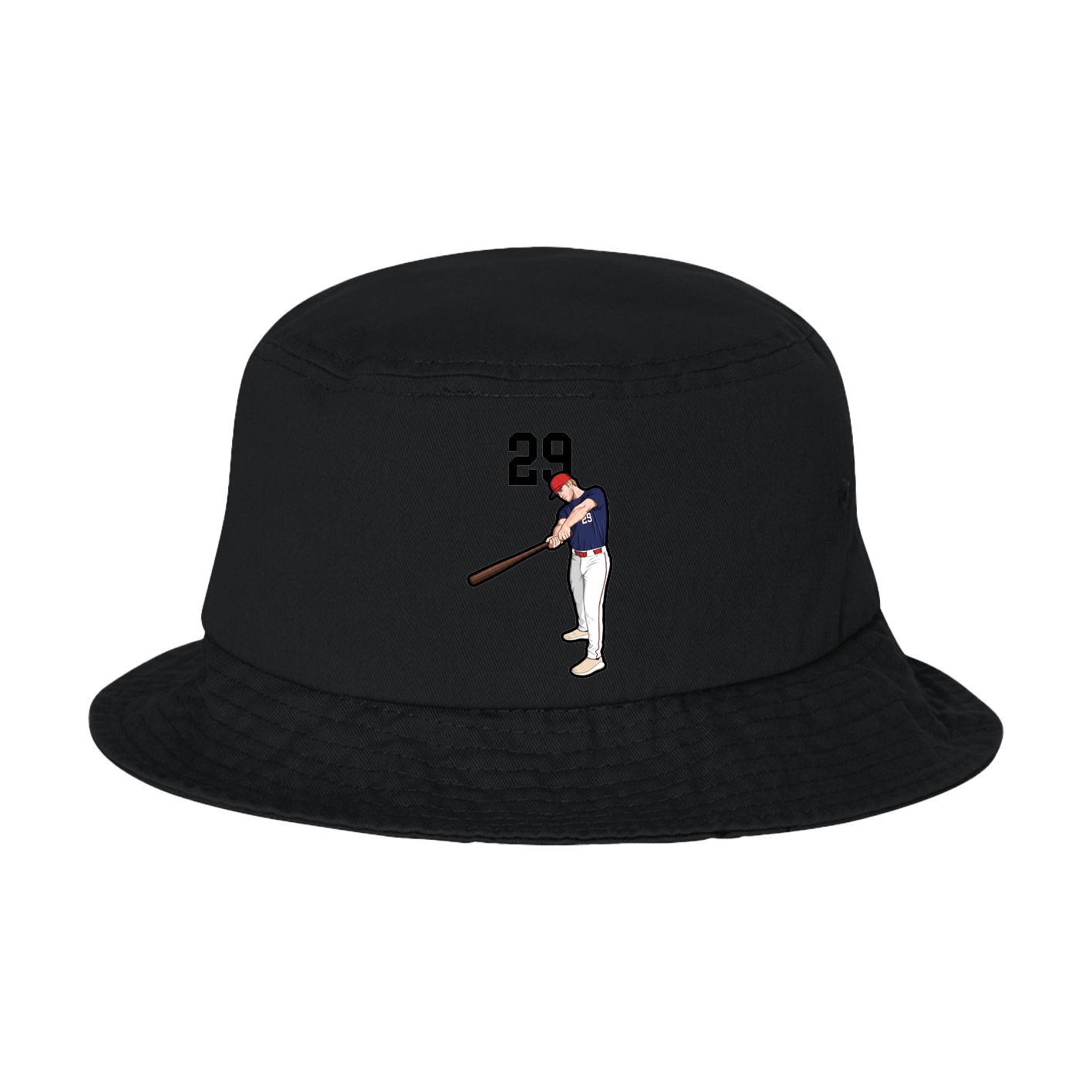 Bucket Cap — Number Top in Black