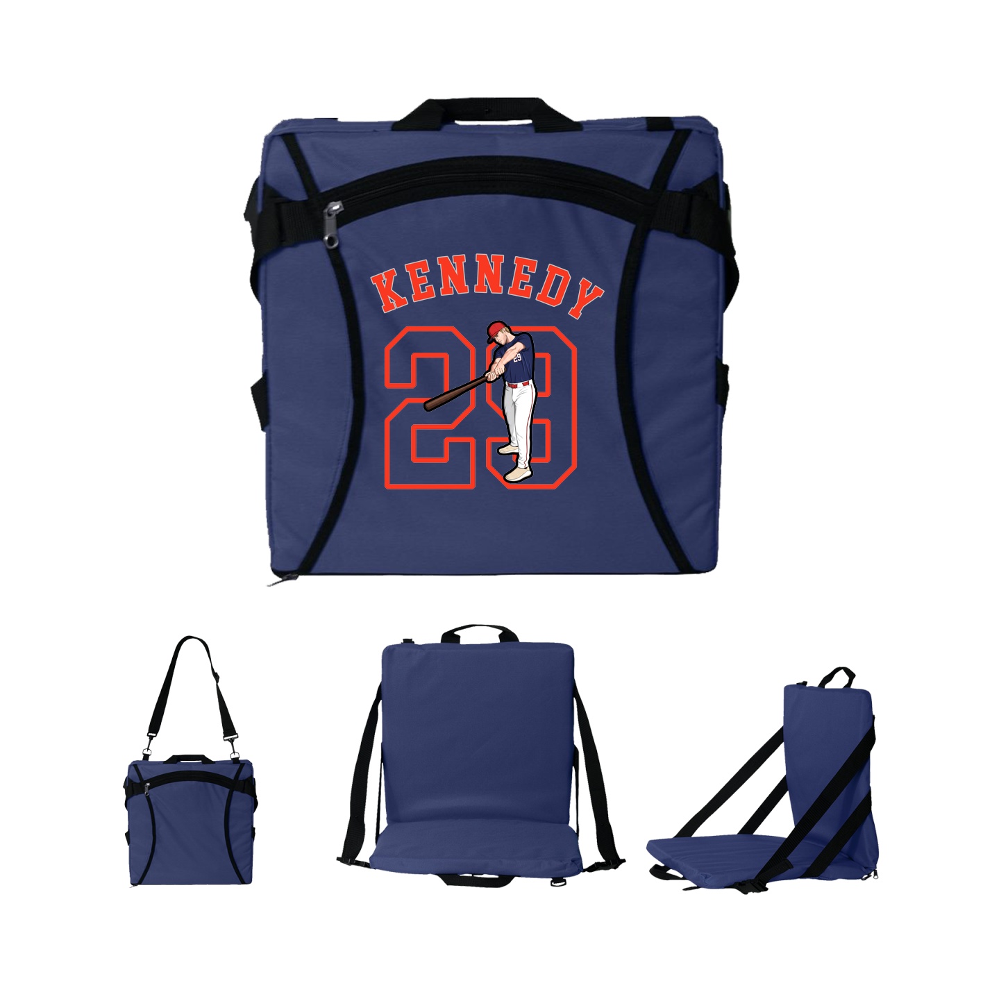 Folding Stadium Seat — Shirsey Arch in Navy