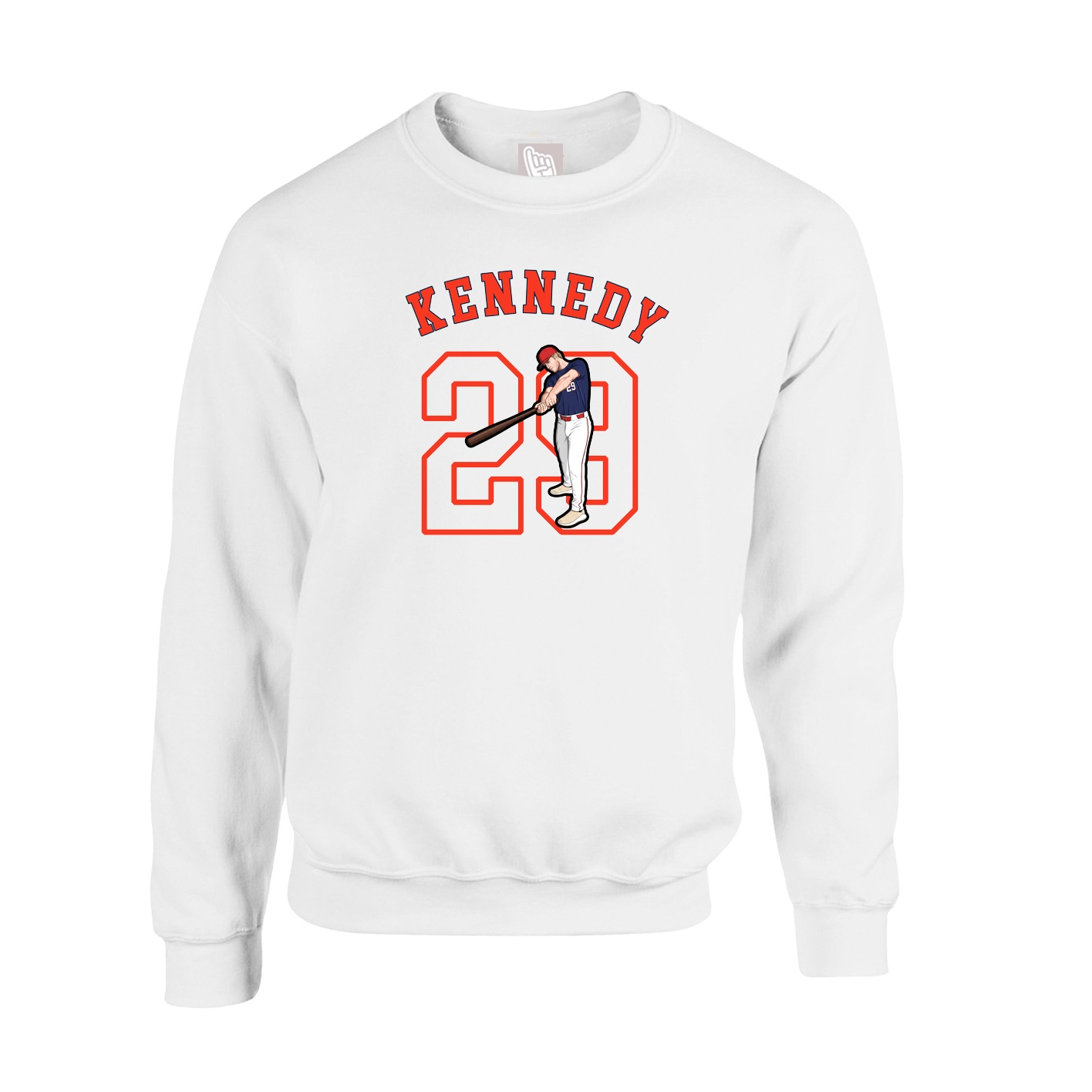 Fleece Crew — Shirsey Arch in White