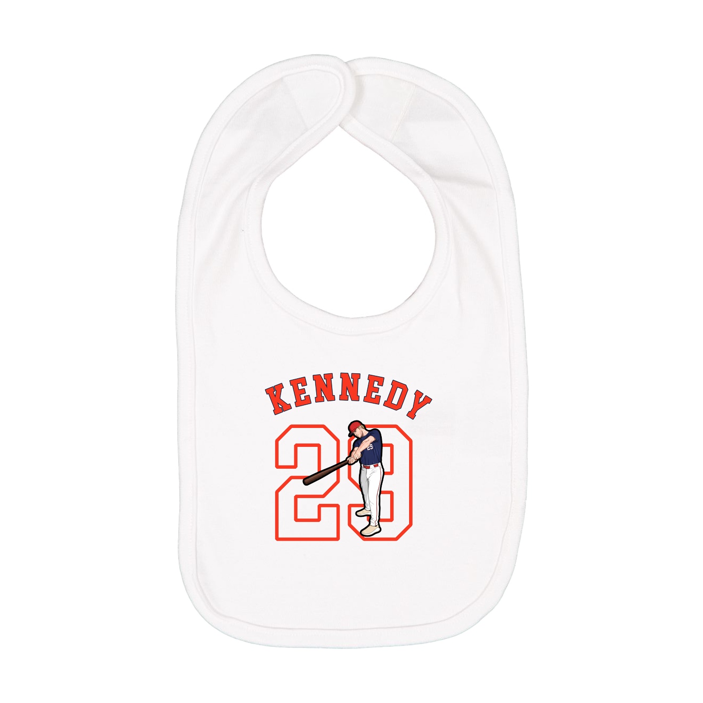 Infant Bib — Shirsey Arch in White