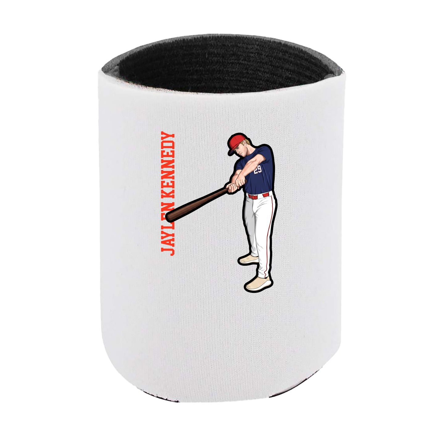 Can Holder — Name Vertical in White