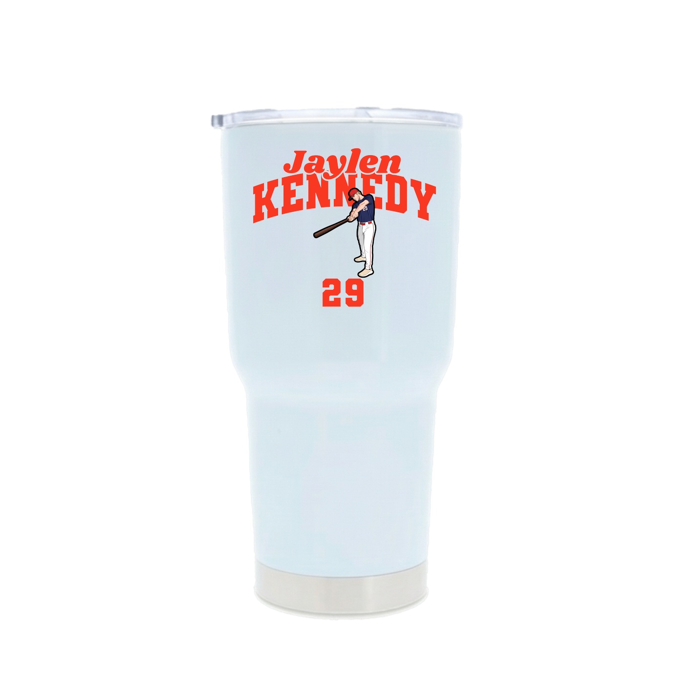 30oz Stainless Steel Tumbler — Signature Arch in White