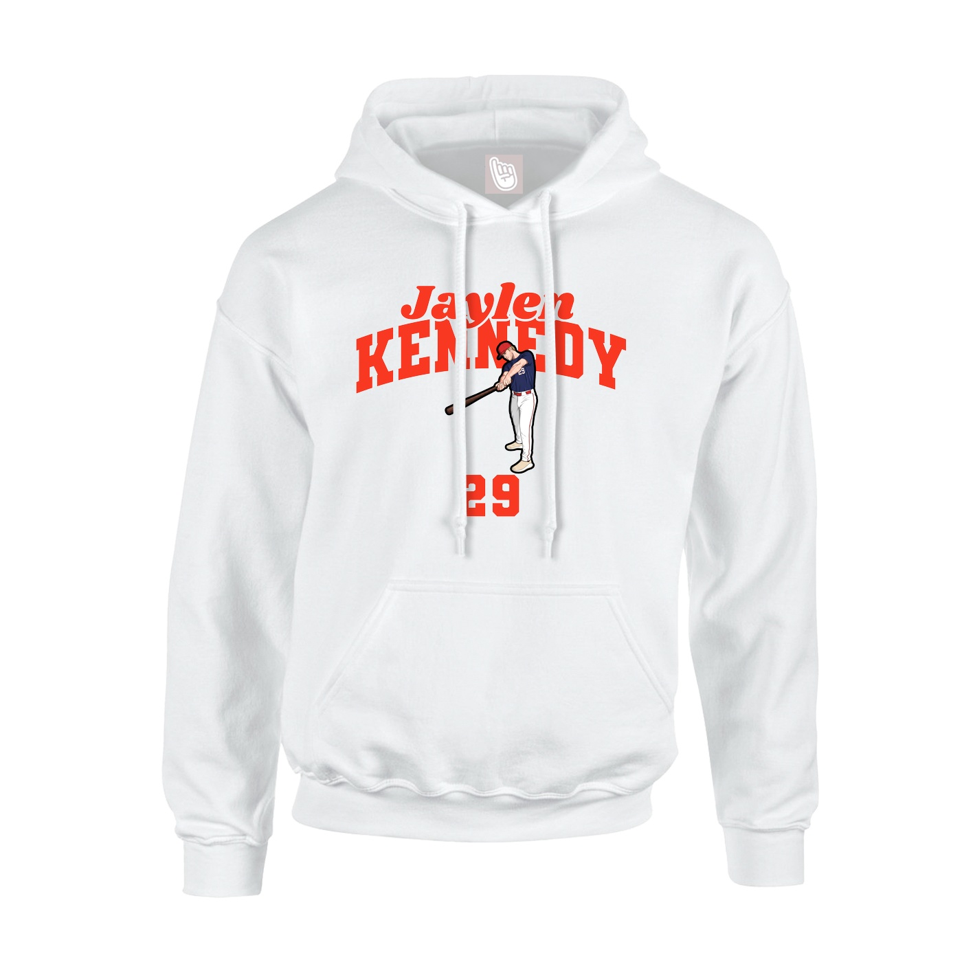 Youth Hoodie — Signature Arch in White