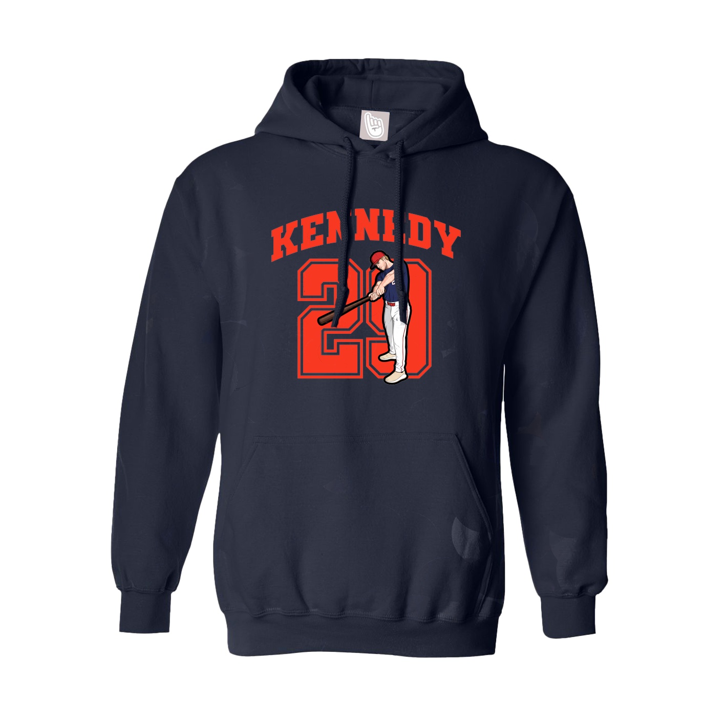Hoodie — Number in Navy