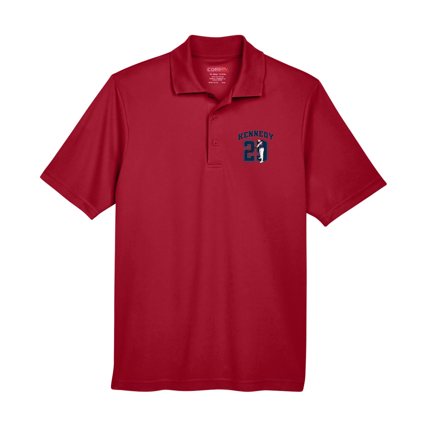 Performance Polo — Number in Red