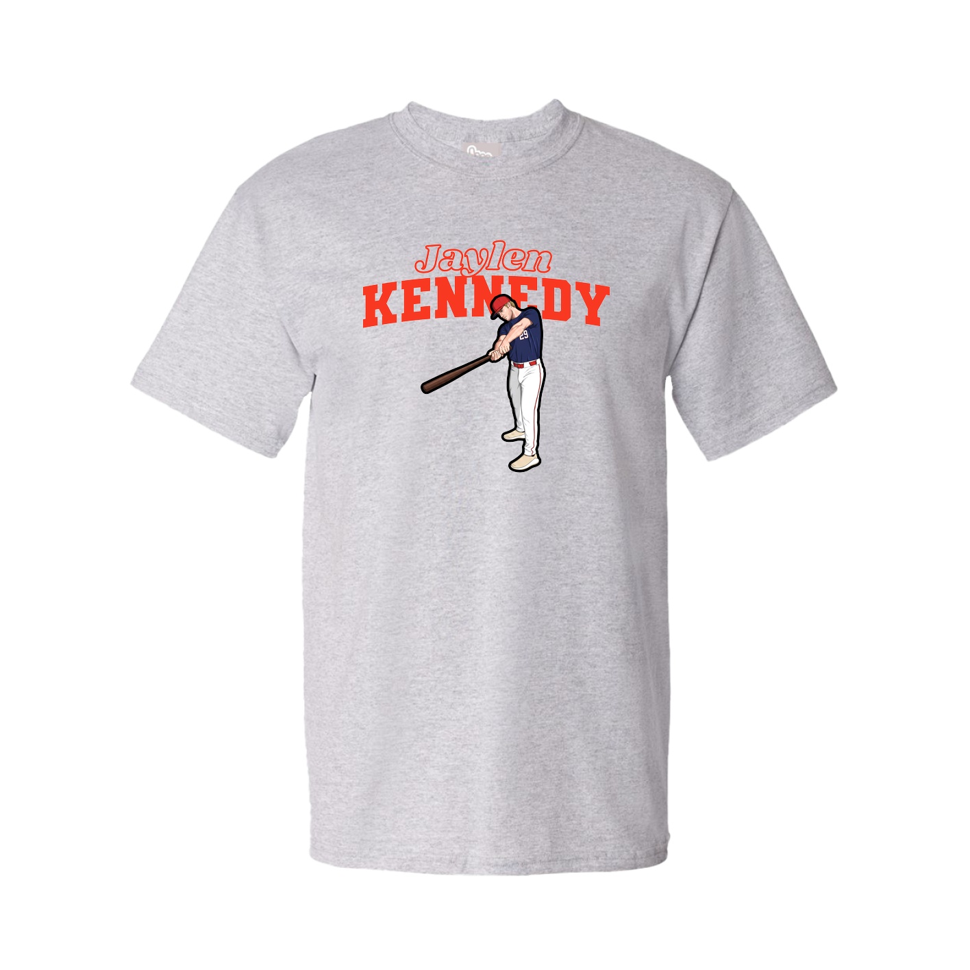 Youth Tee — Name Arch in Grey