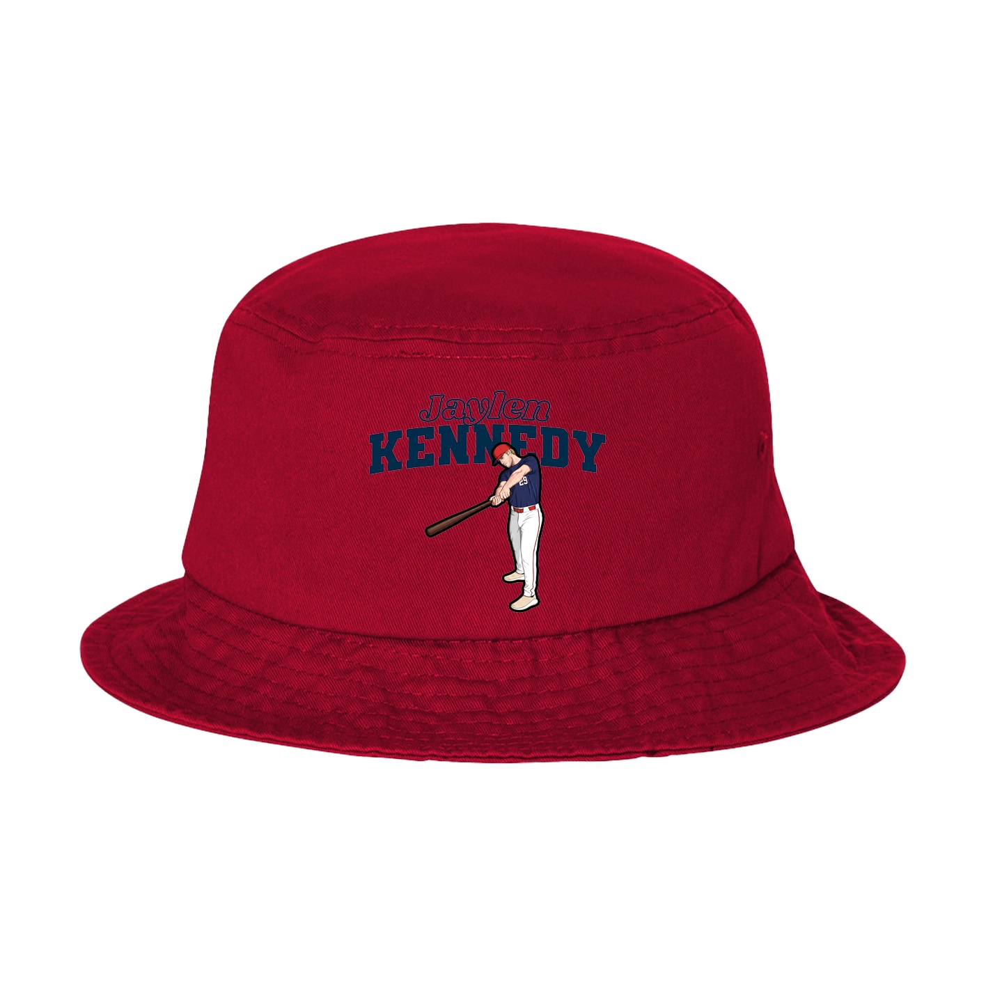 Bucket Cap — Name Arch in Red