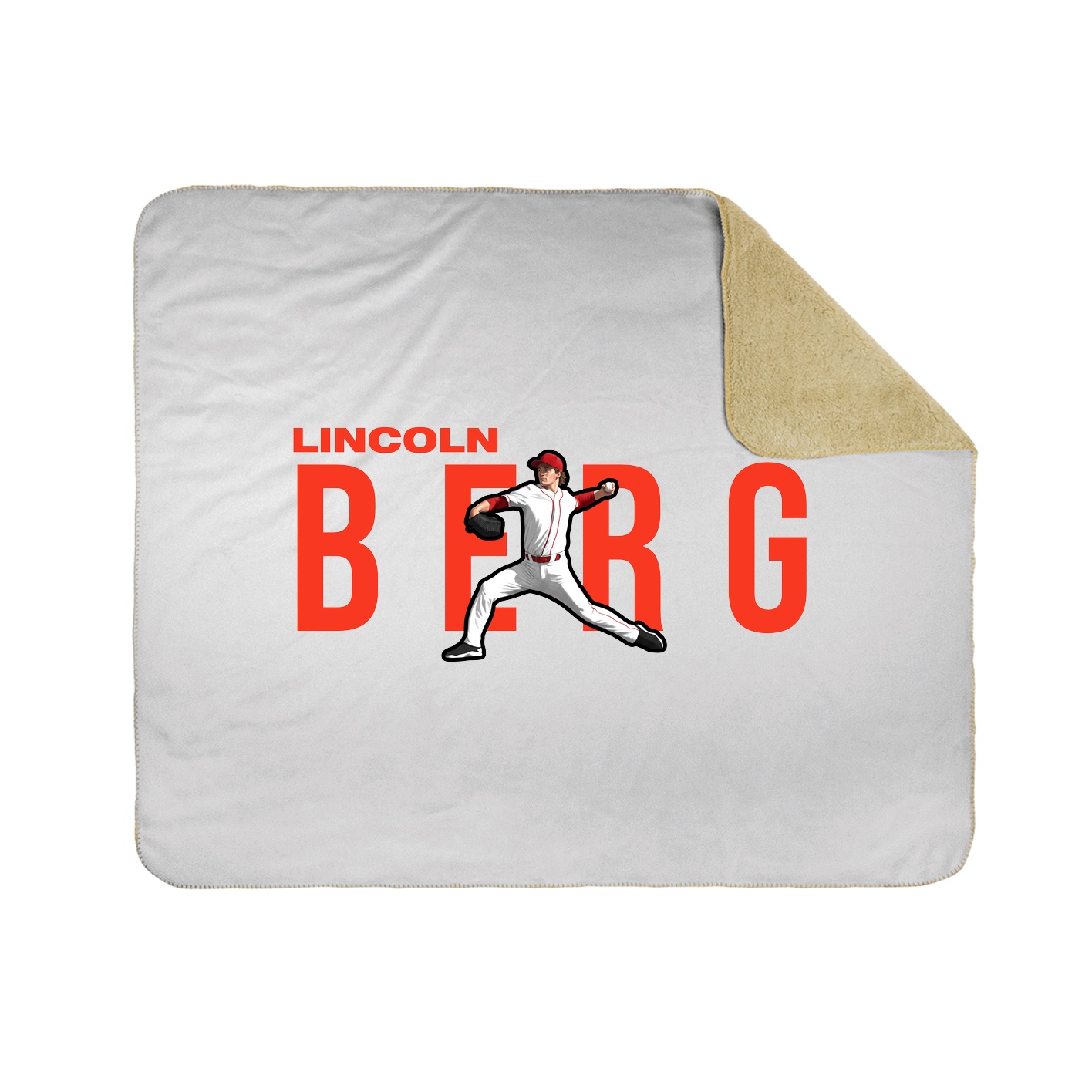 Throw Blanket — Player Name in White