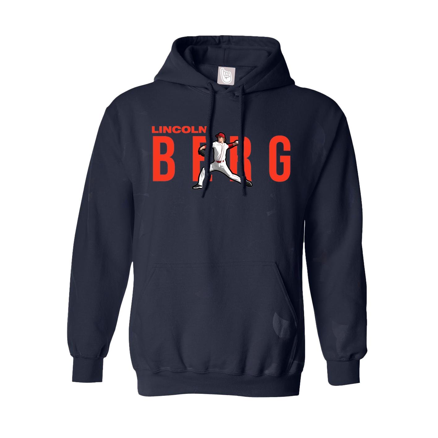 Hoodie — Player Name in Navy