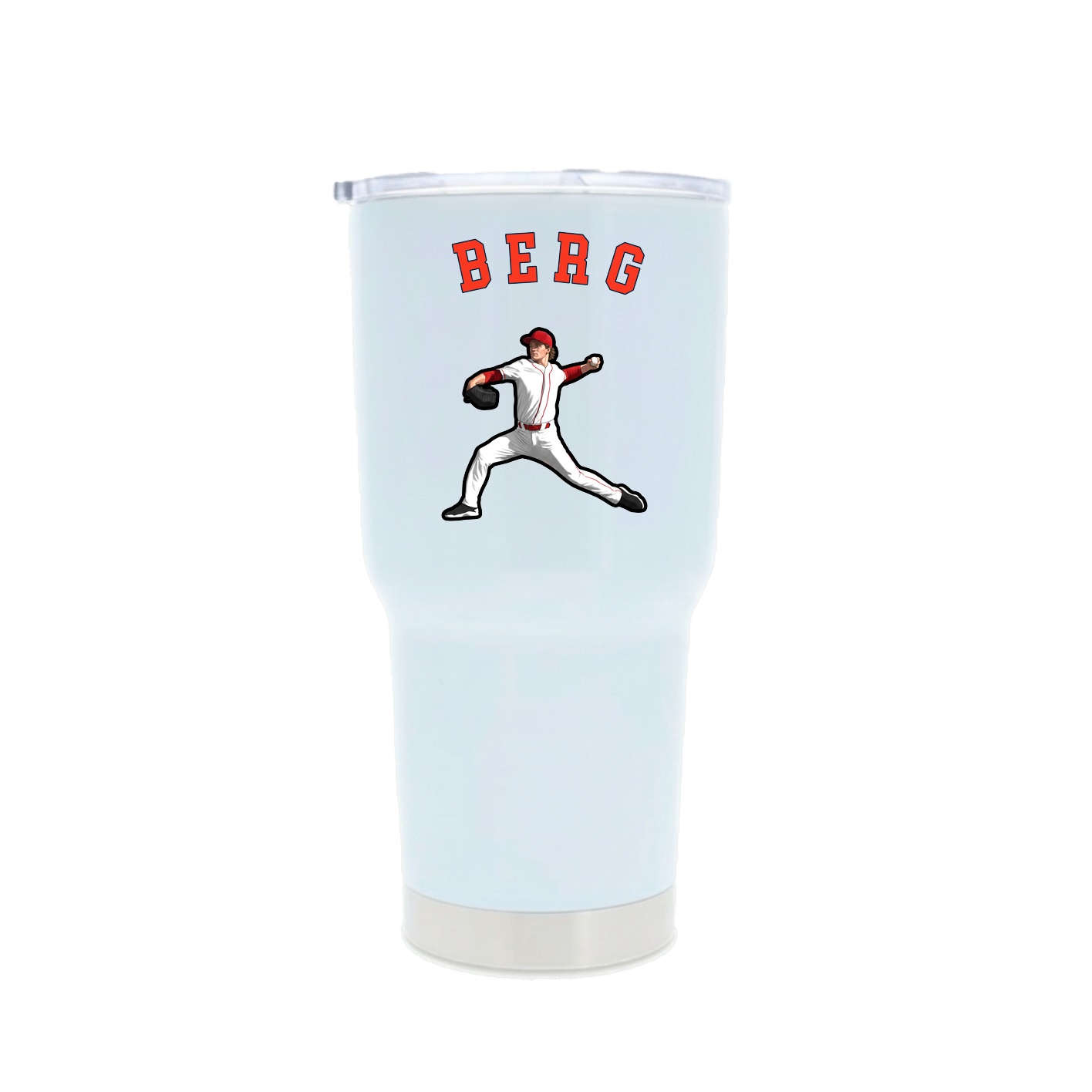 30oz Stainless Steel Tumbler — Shirsey Arch in White
