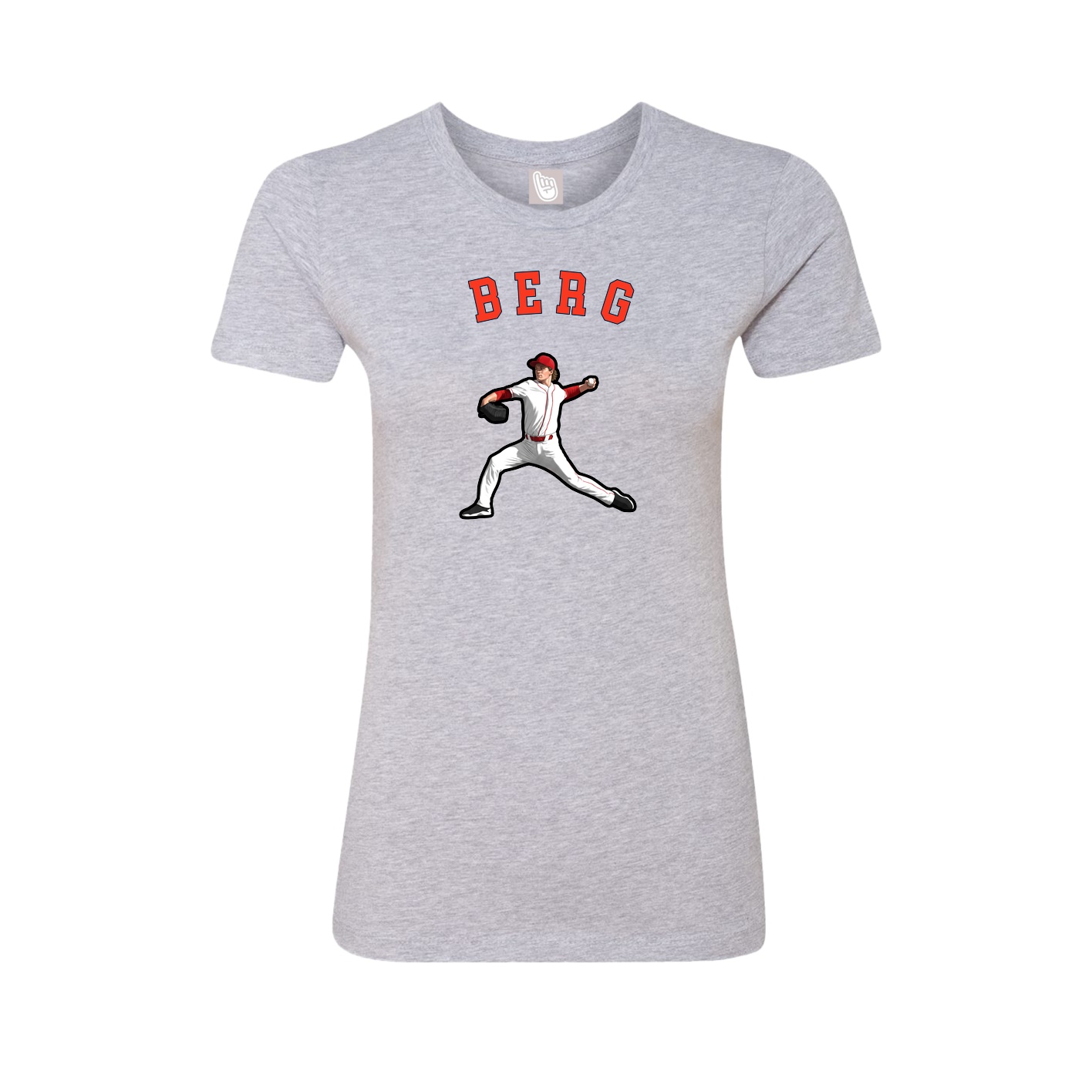 Fitted Women's Tee — Shirsey Arch in Grey
