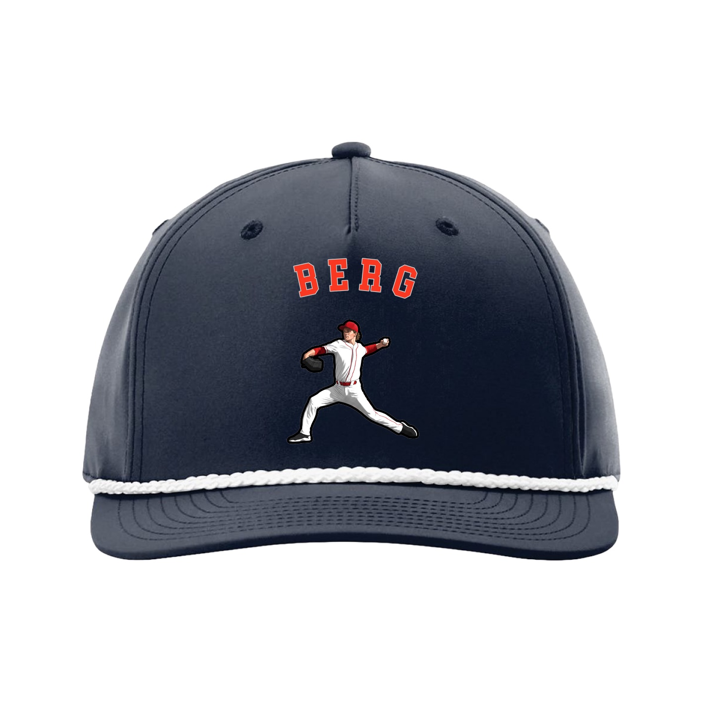 Five-Panel Classic Rope Cap — Shirsey Arch in Navy