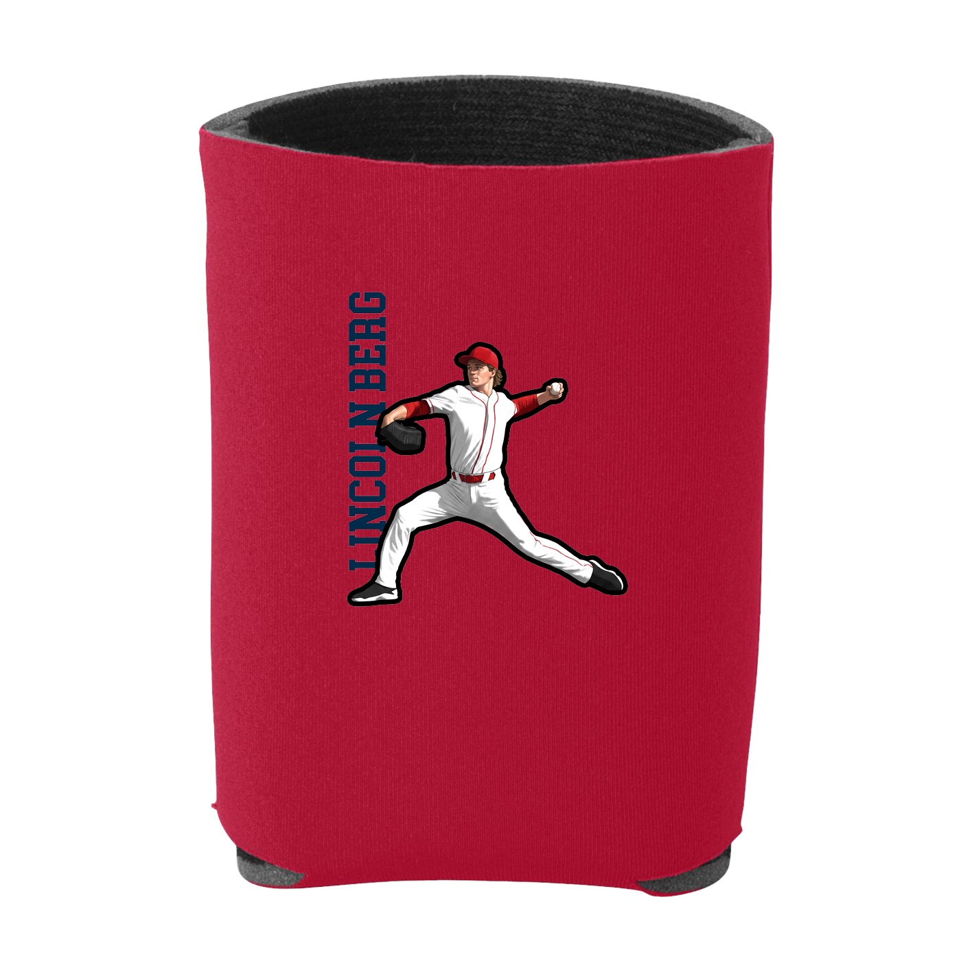 Can Holder — Name Vertical in Red
