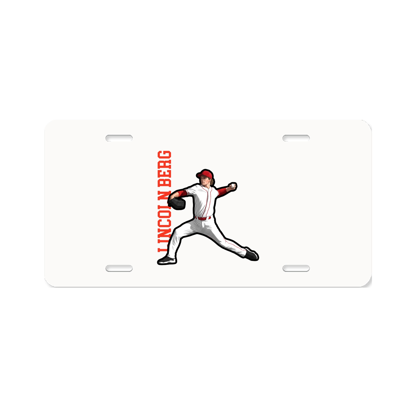 License Plate — Name Vertical in Classic