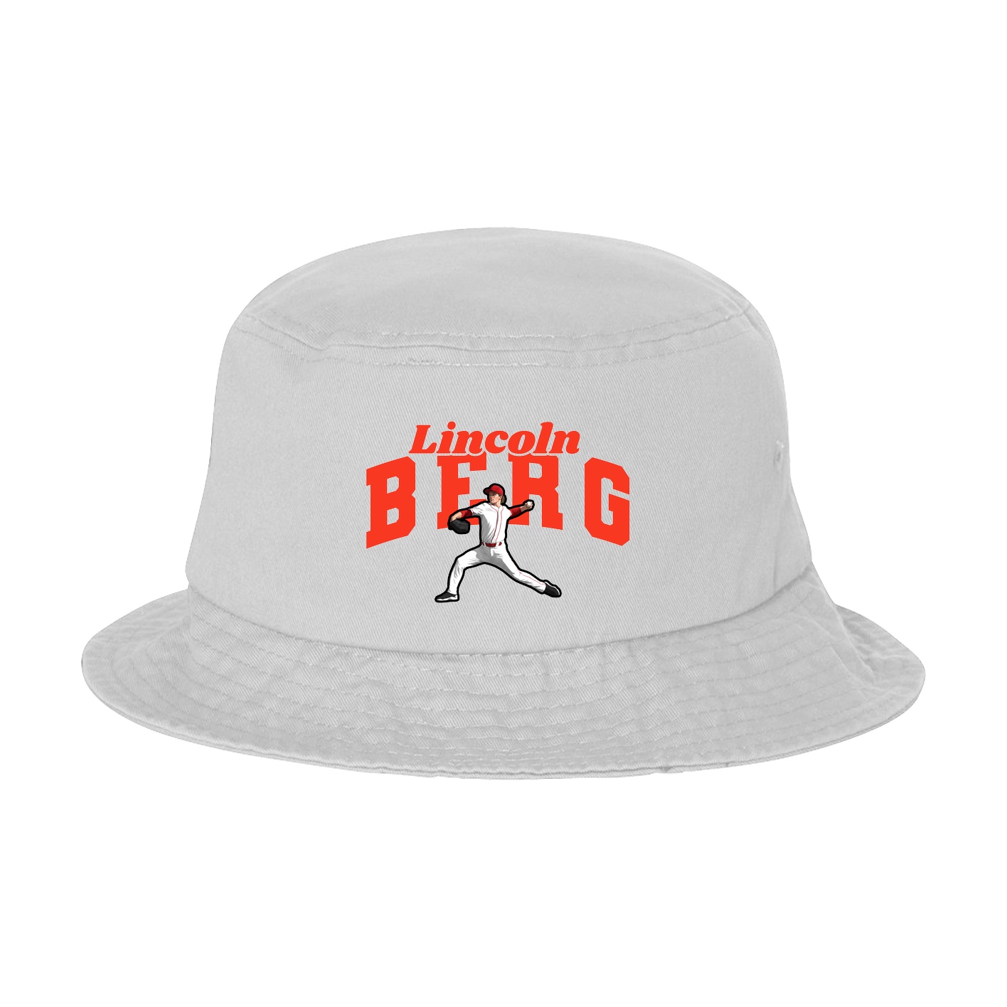 Bucket Cap — Signature Arch in White