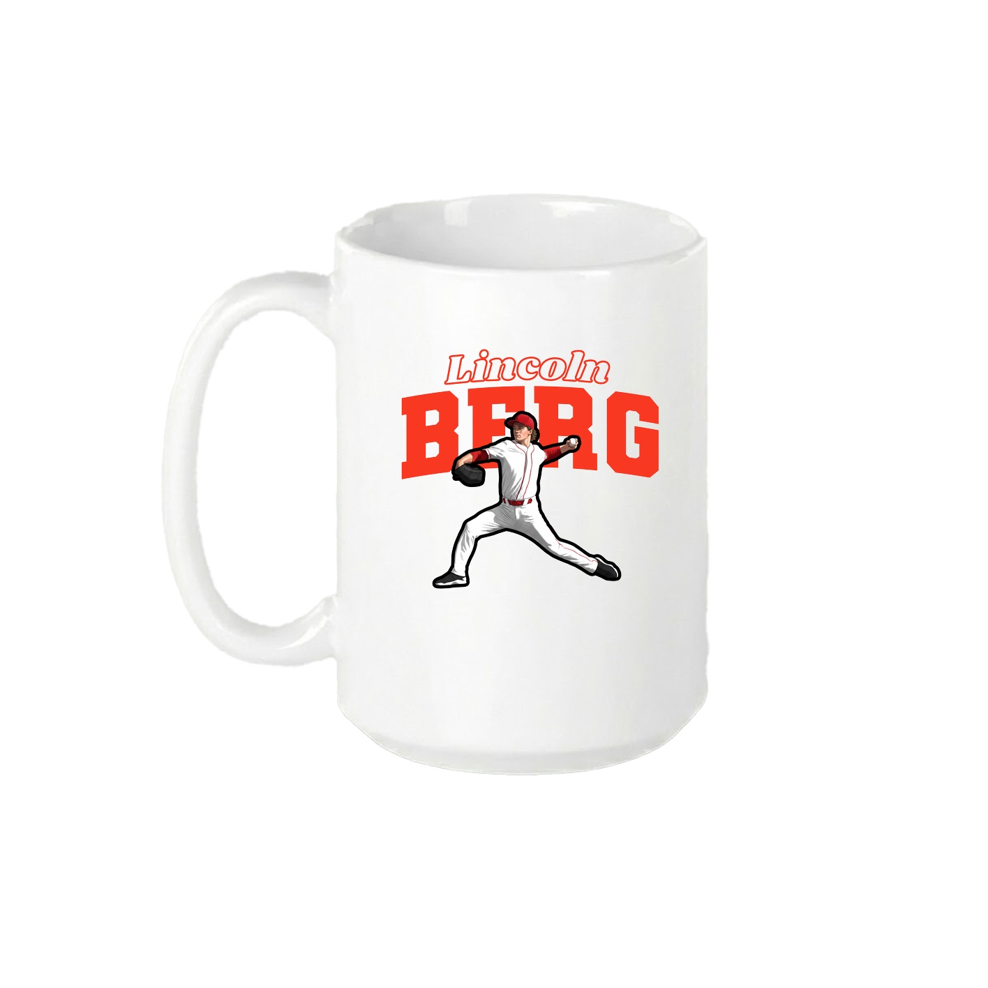15oz Coffee Mug — Name Arch in White