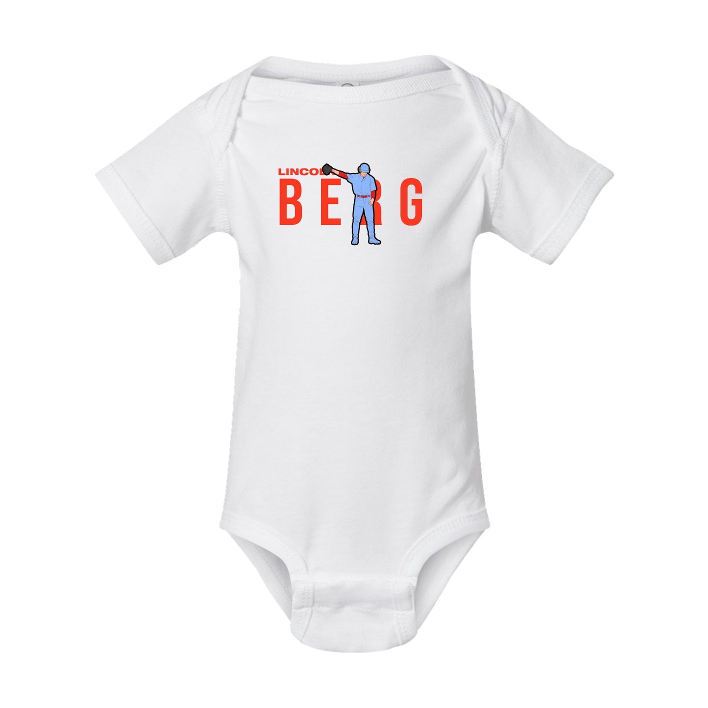 Baby Onesie — Player Name in White