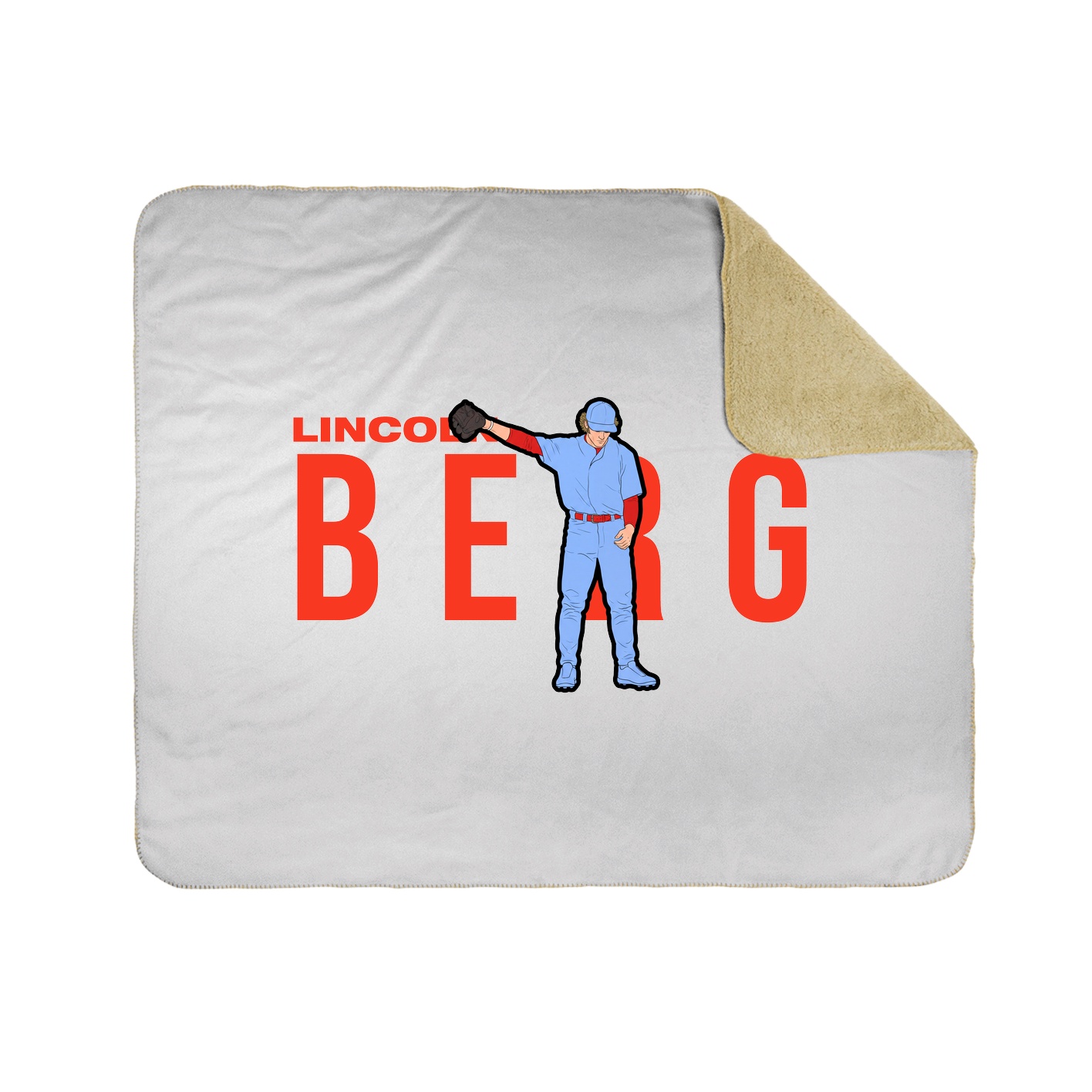 Throw Blanket — Player Name in White