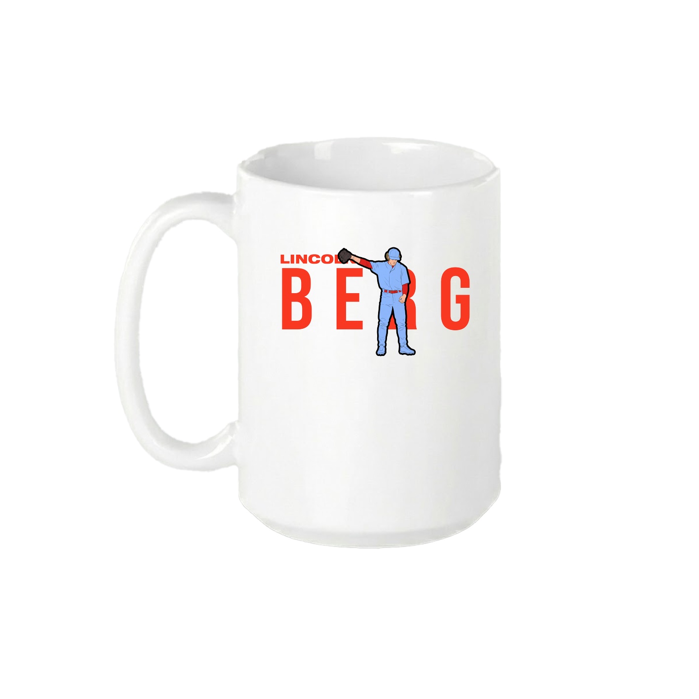 15oz Coffee Mug — Player Name in White