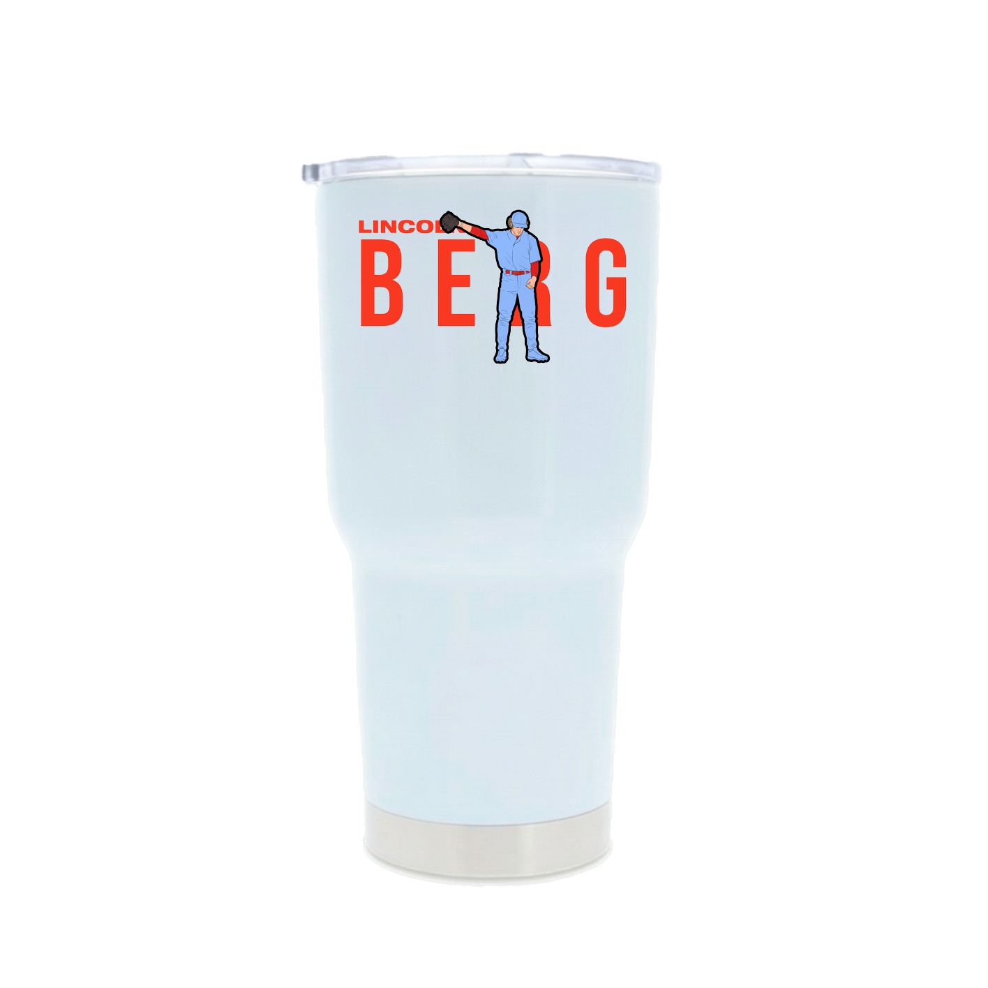 30oz Stainless Steel Tumbler — Player Name in White