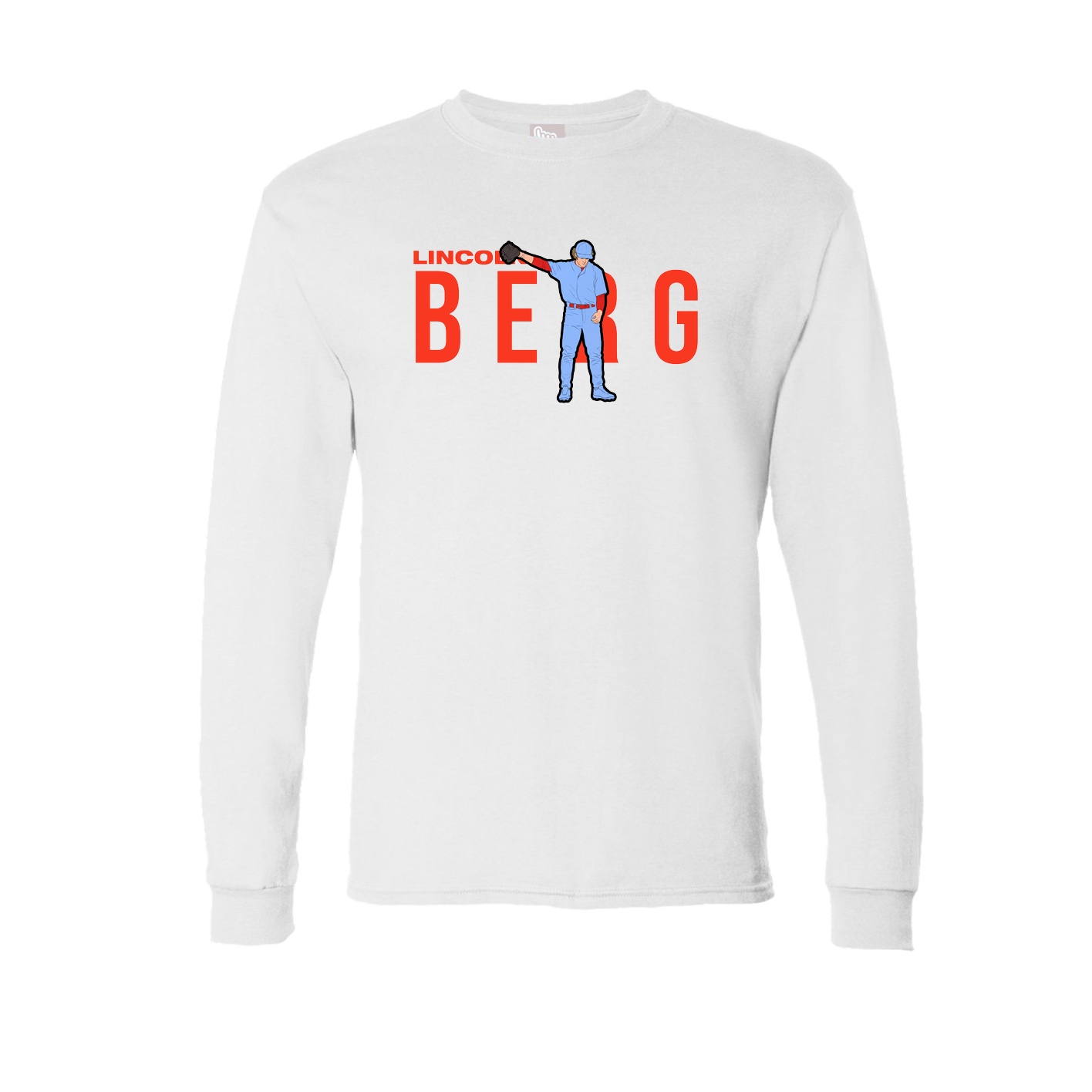 Long Sleeve Tee — Player Name in White