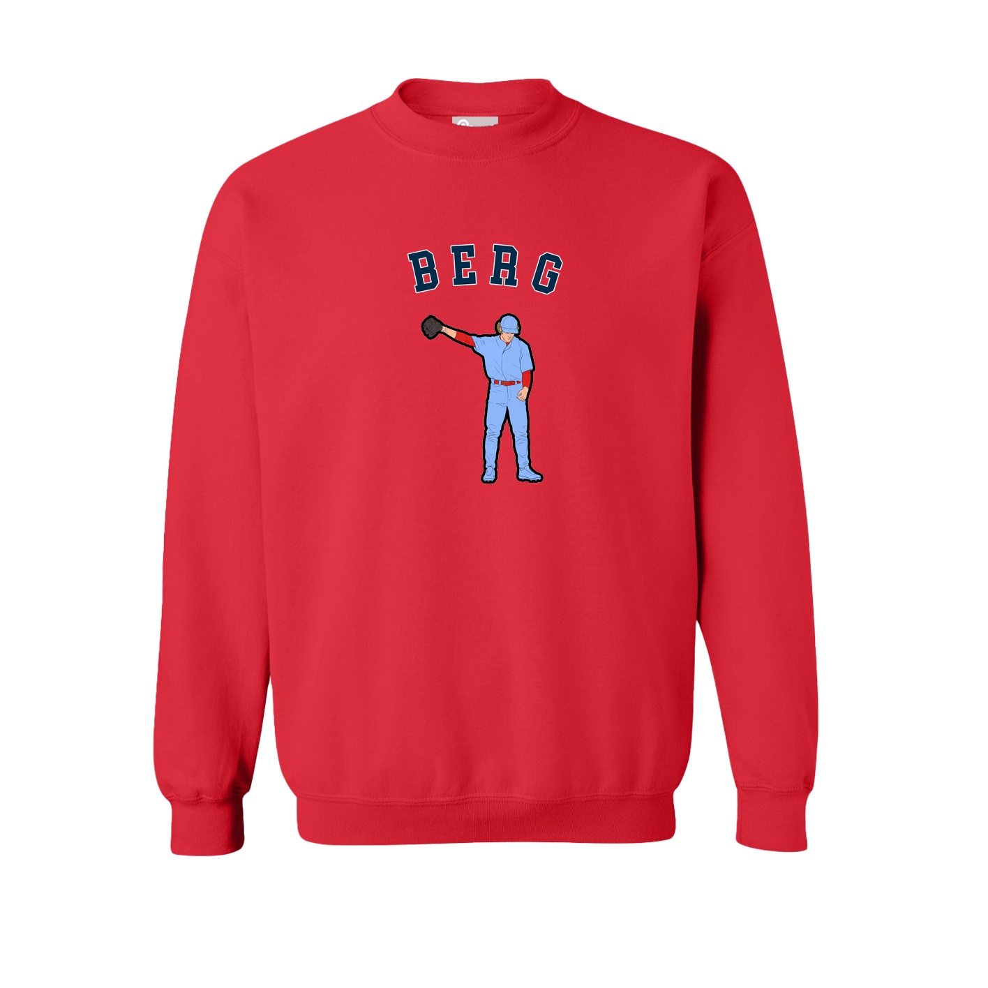 Fleece Crew — Shirsey Arch in Red
