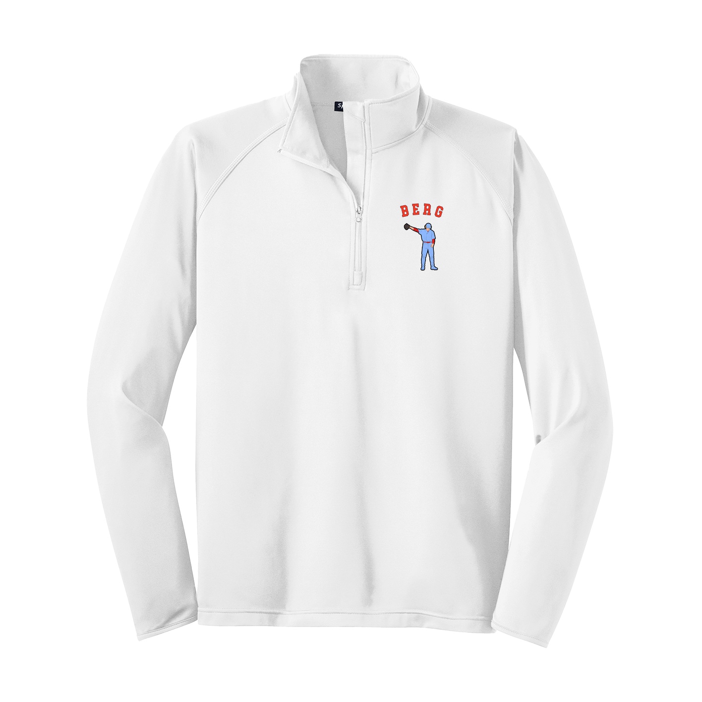 Q-Zip Pullover — Shirsey Arch in White