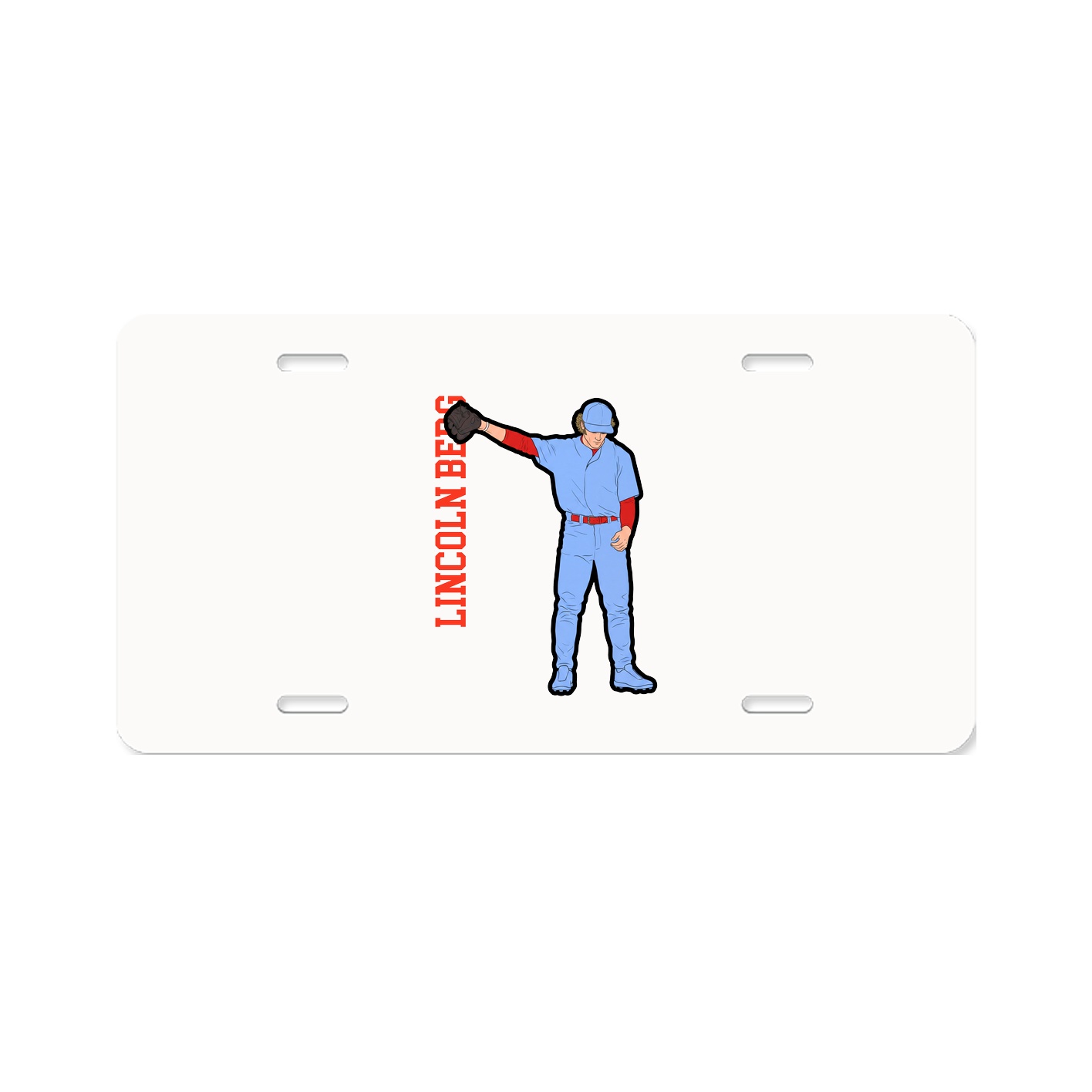 License Plate — Name Vertical in Classic