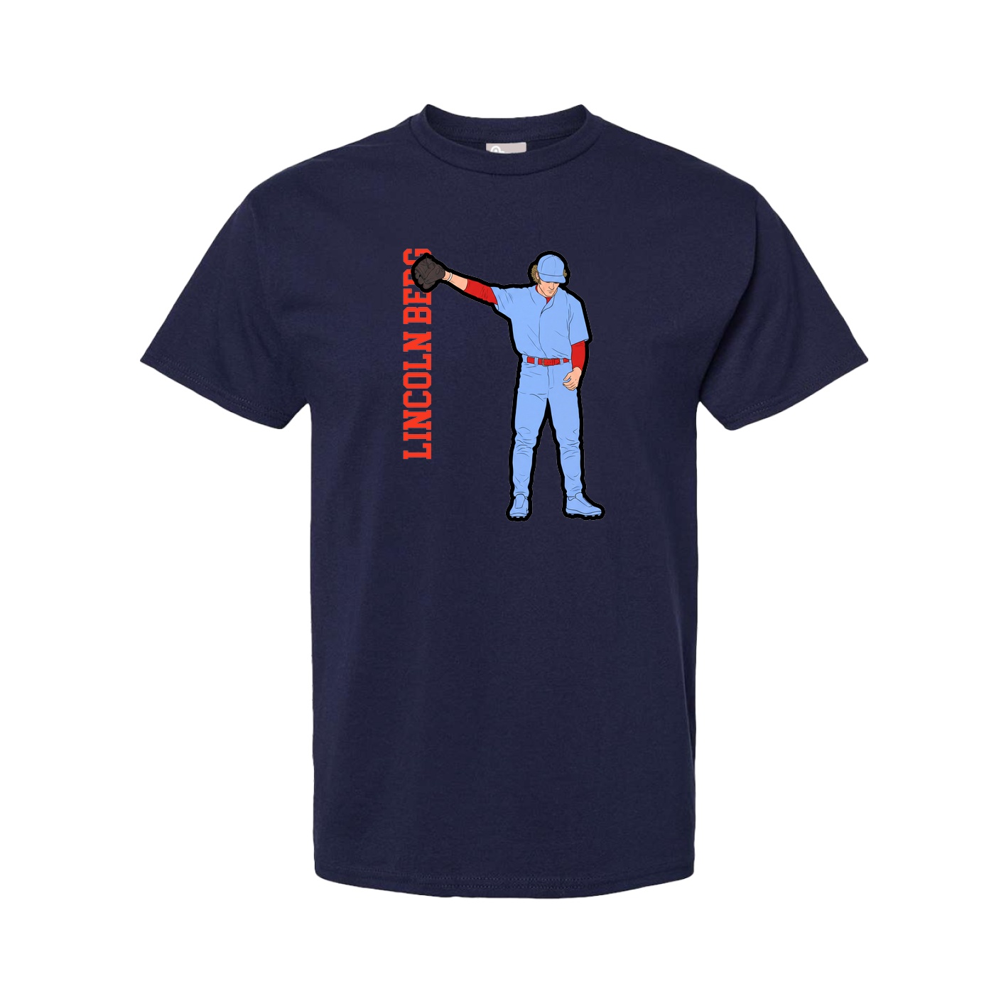 Tee — Name Vertical in Navy