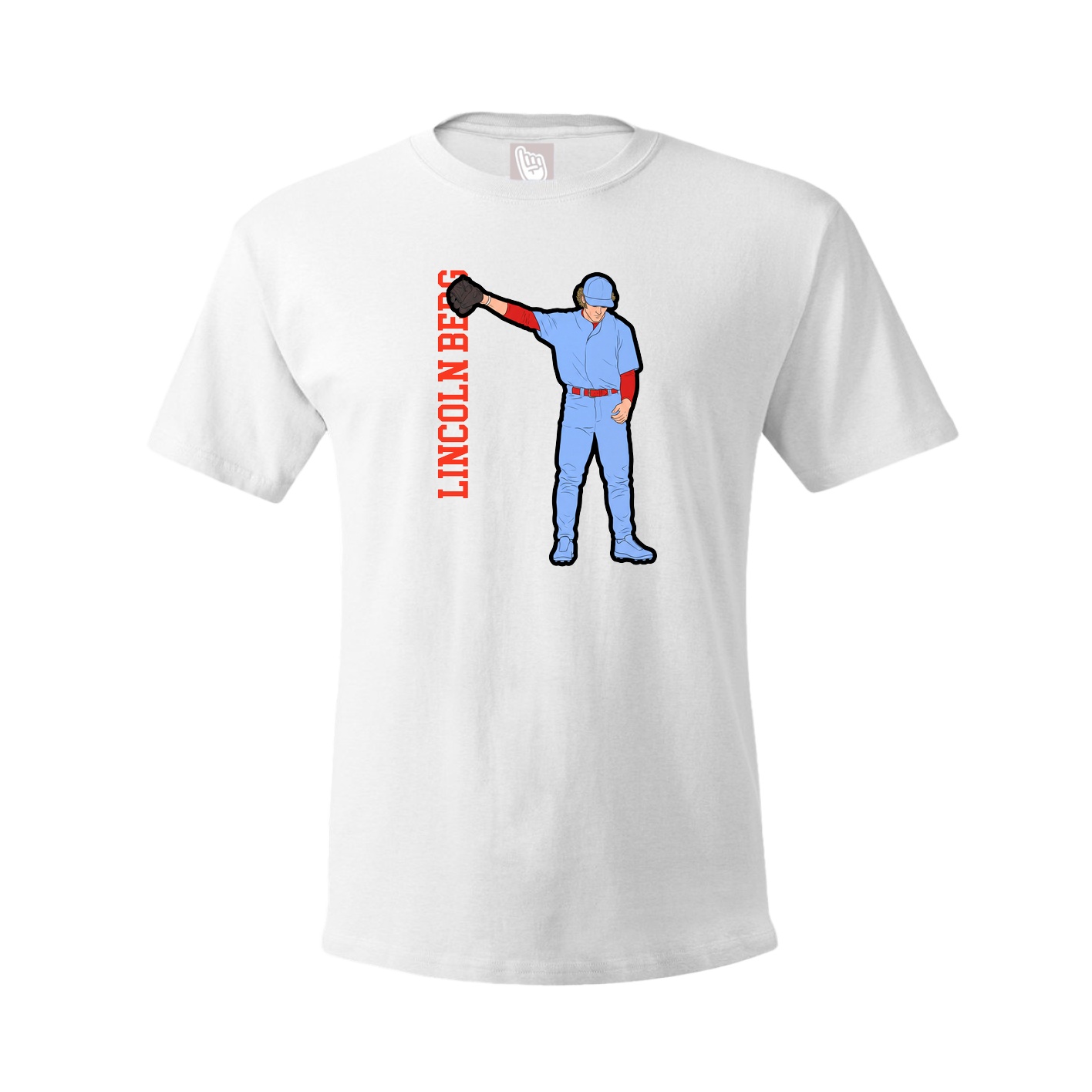 Youth Tee — Name Vertical in White
