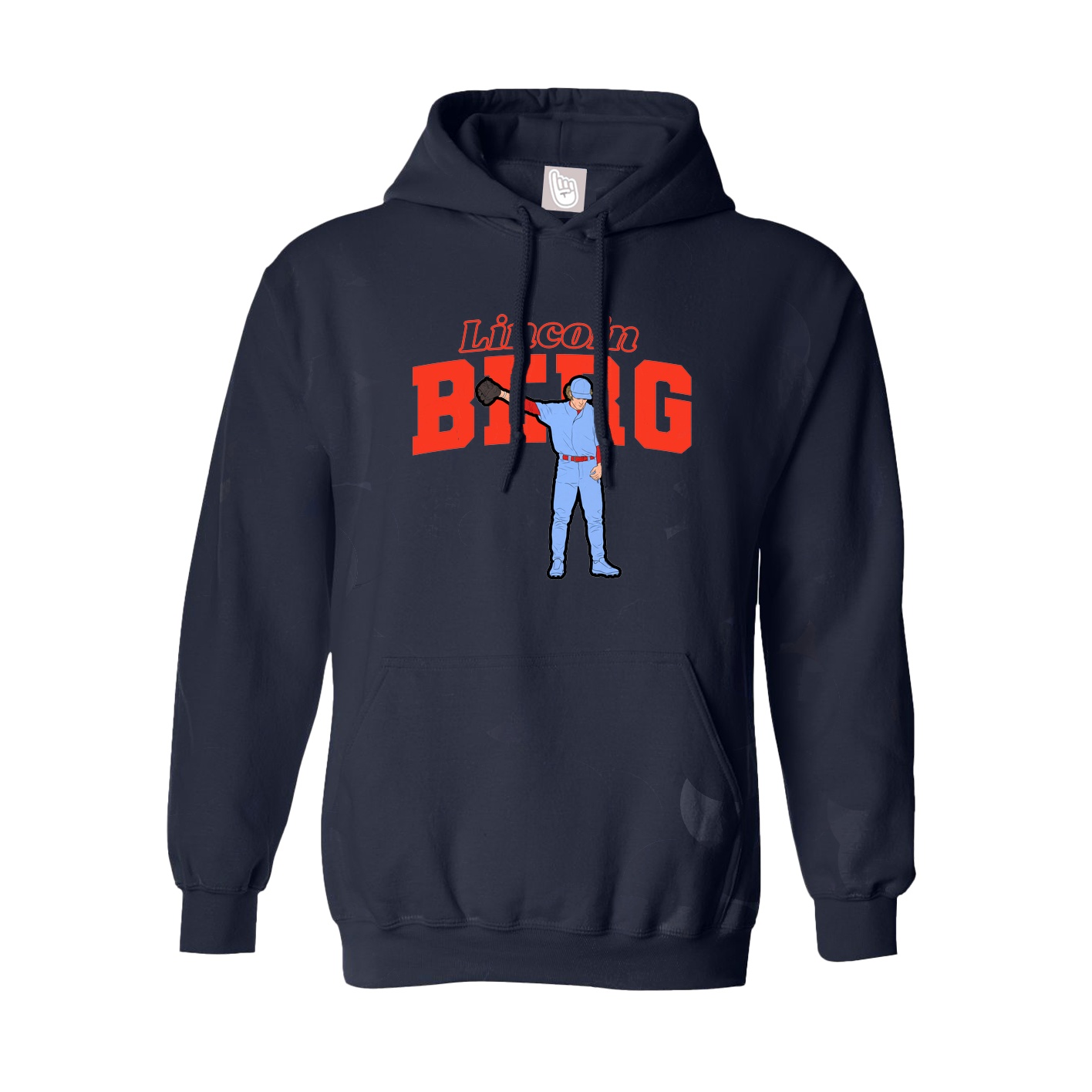 Youth Hoodie — Name Arch in Navy