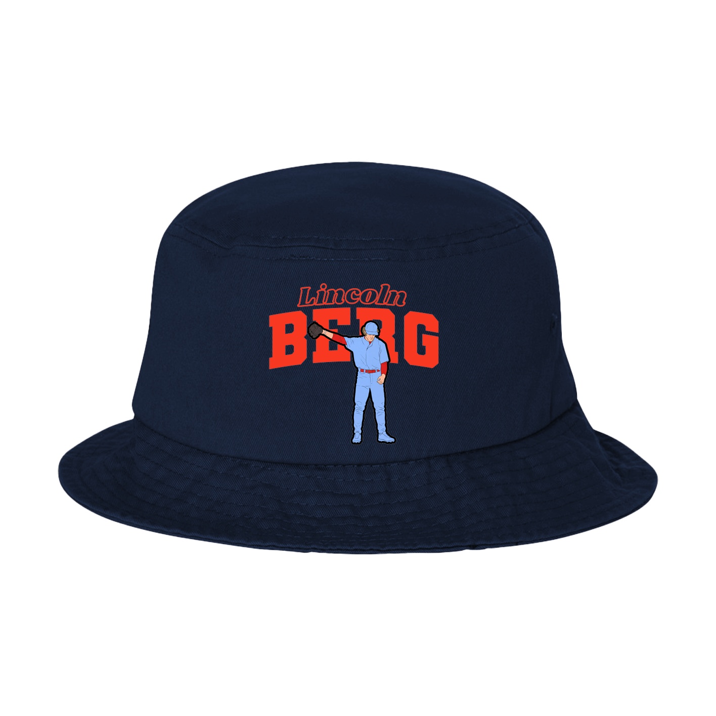 Bucket Cap — Name Arch in Navy
