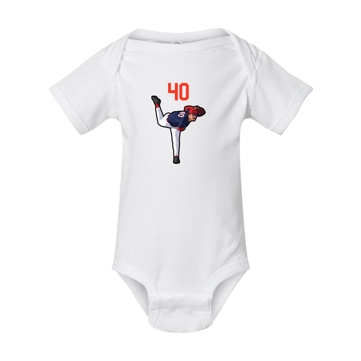 Baby Onesie — Number Top in White