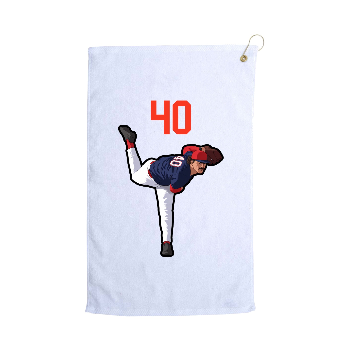 Golf Towel — Number Top in White