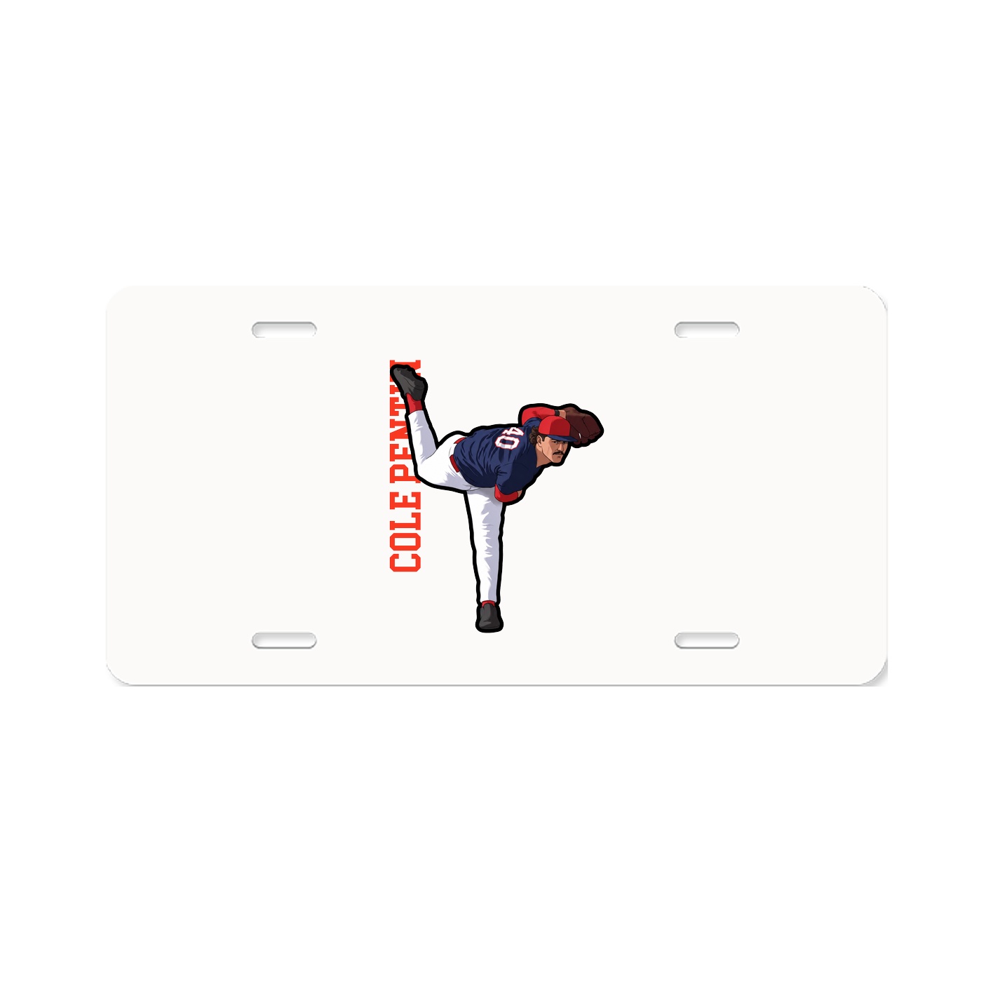 License Plate — Name Vertical in Classic