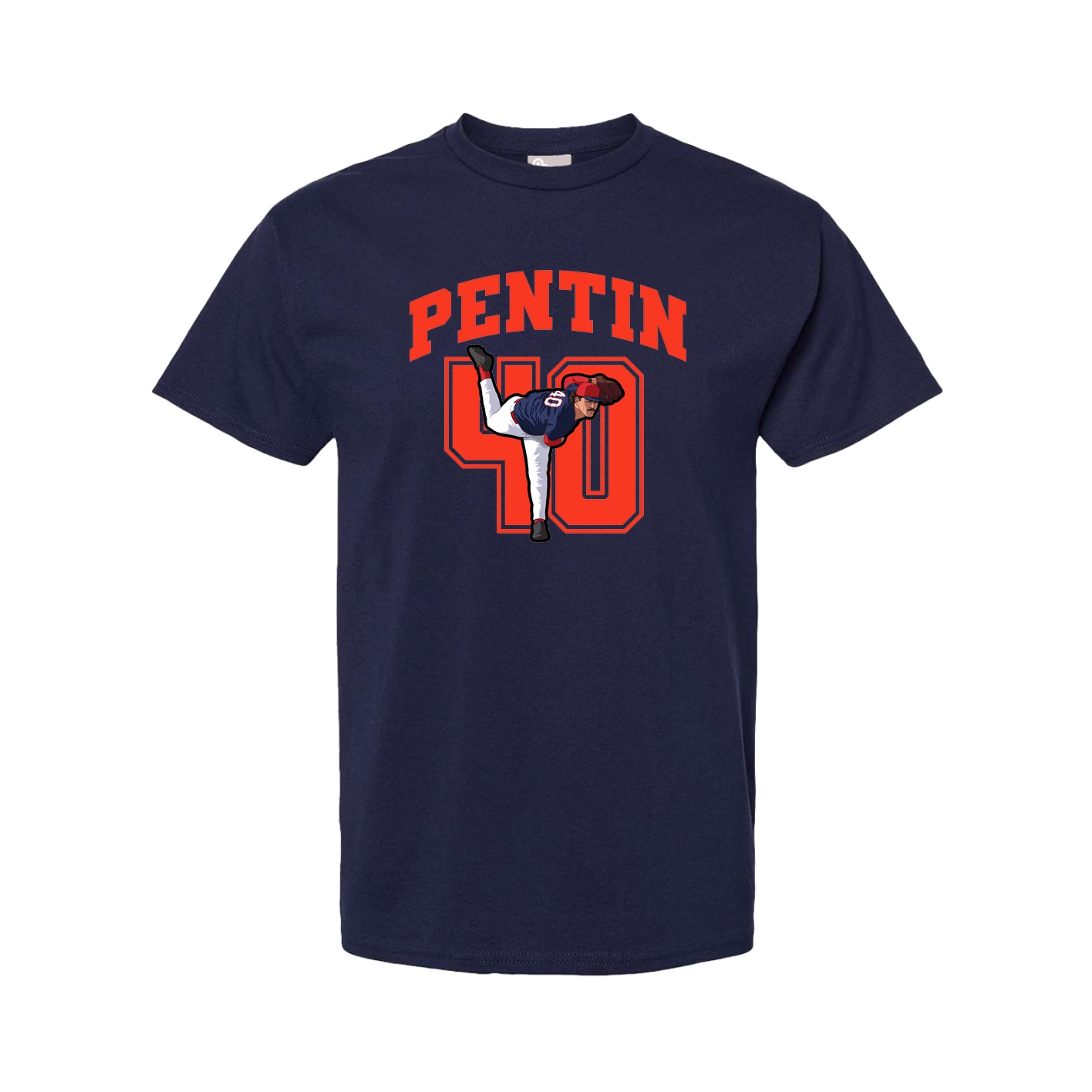 Youth Tee — Number in Navy