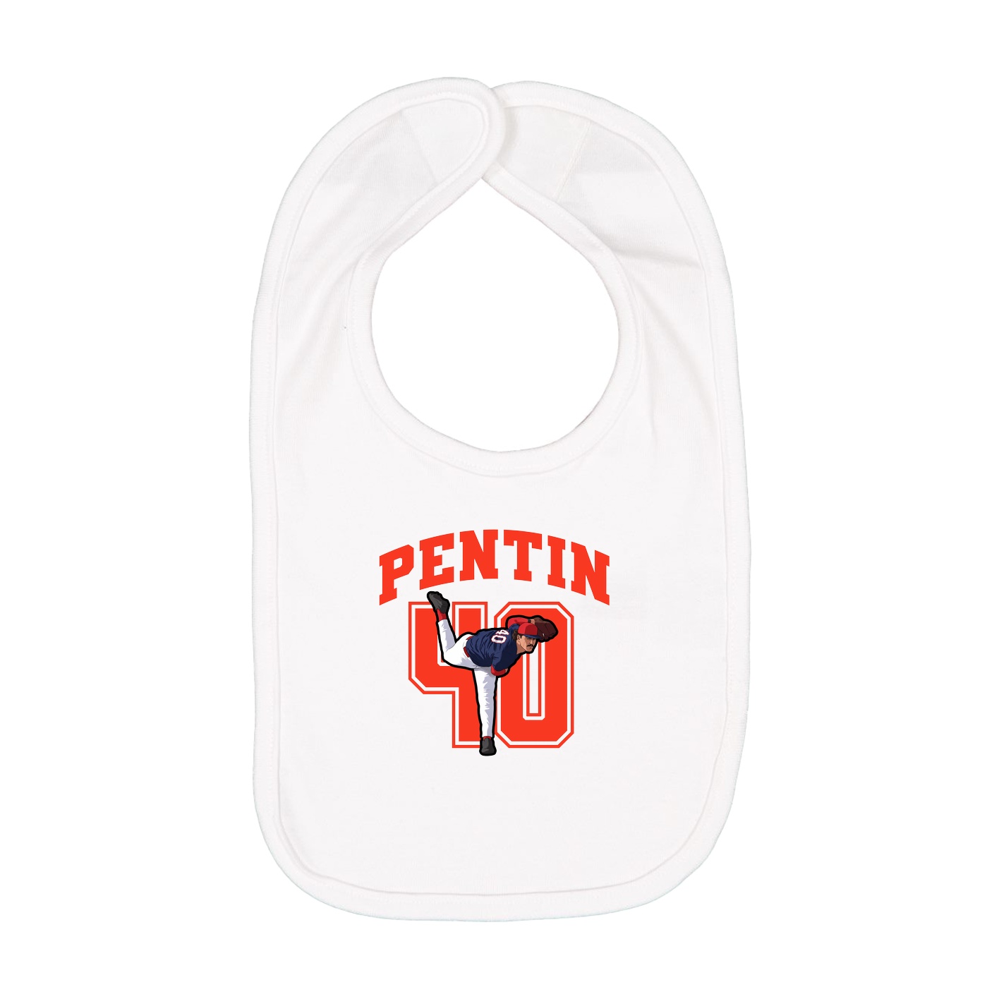 Infant Bib — Number in White
