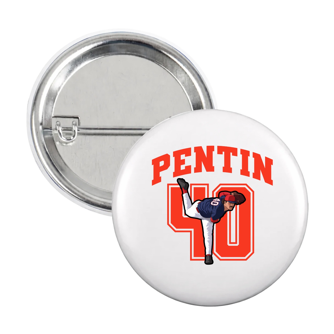 Game Day Button — Number in White