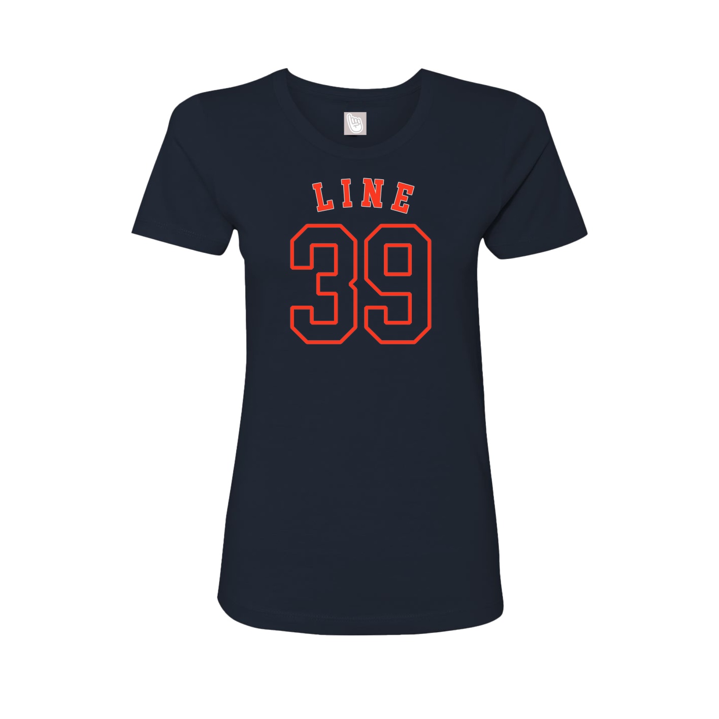 Fitted Women's Tee — Shirsey Arch in Navy