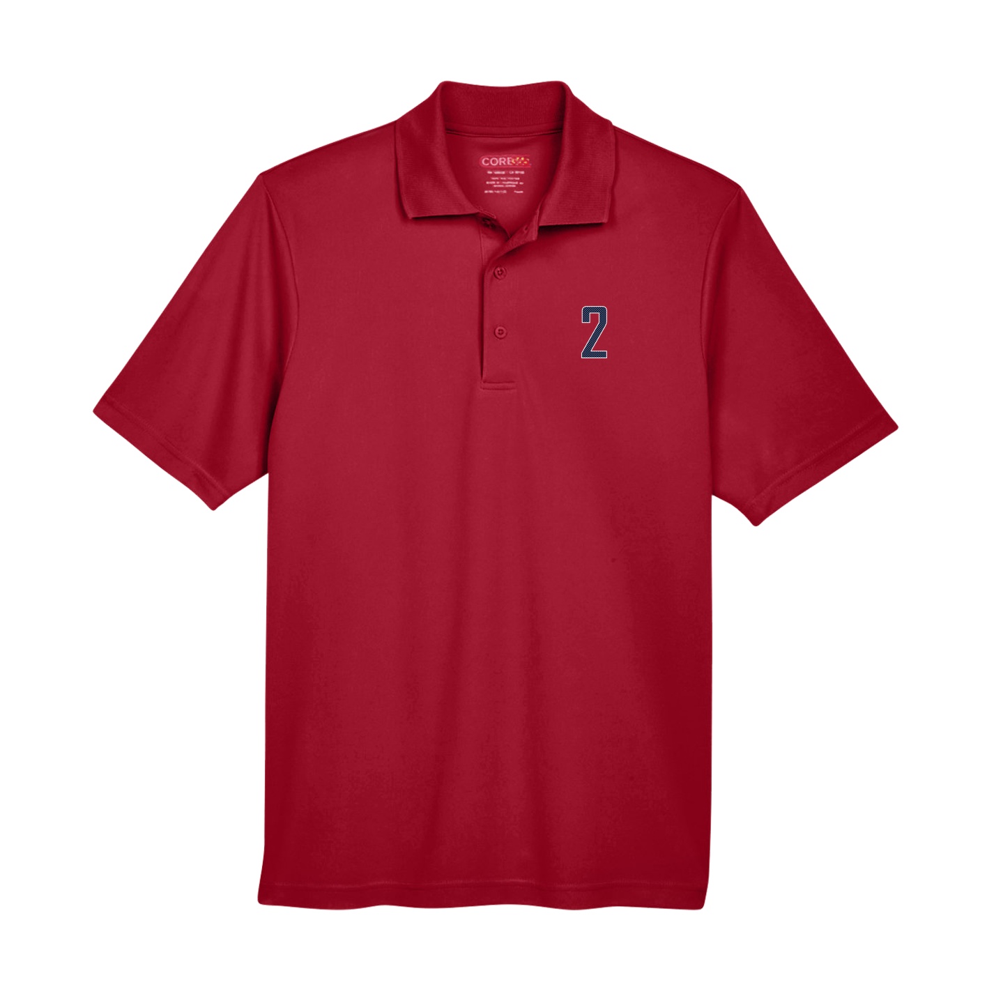 Performance Polo — Front Shirsy in Red