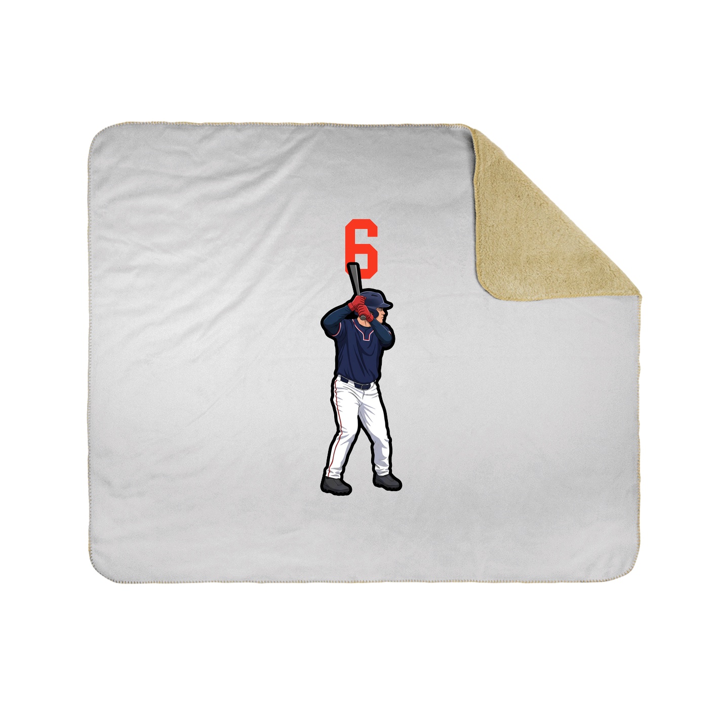 Throw Blanket — Number Top in White