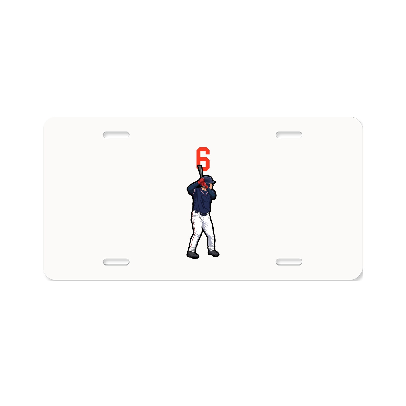 License Plate — Number Top in Classic