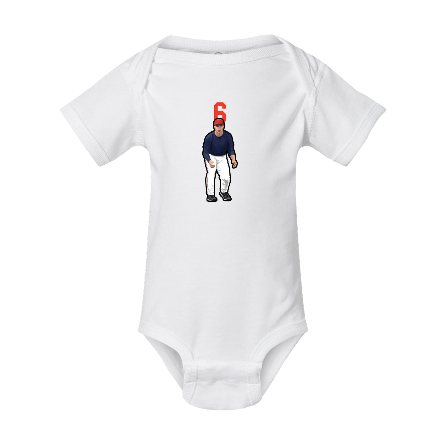 Baby Onesie — Number Top in White