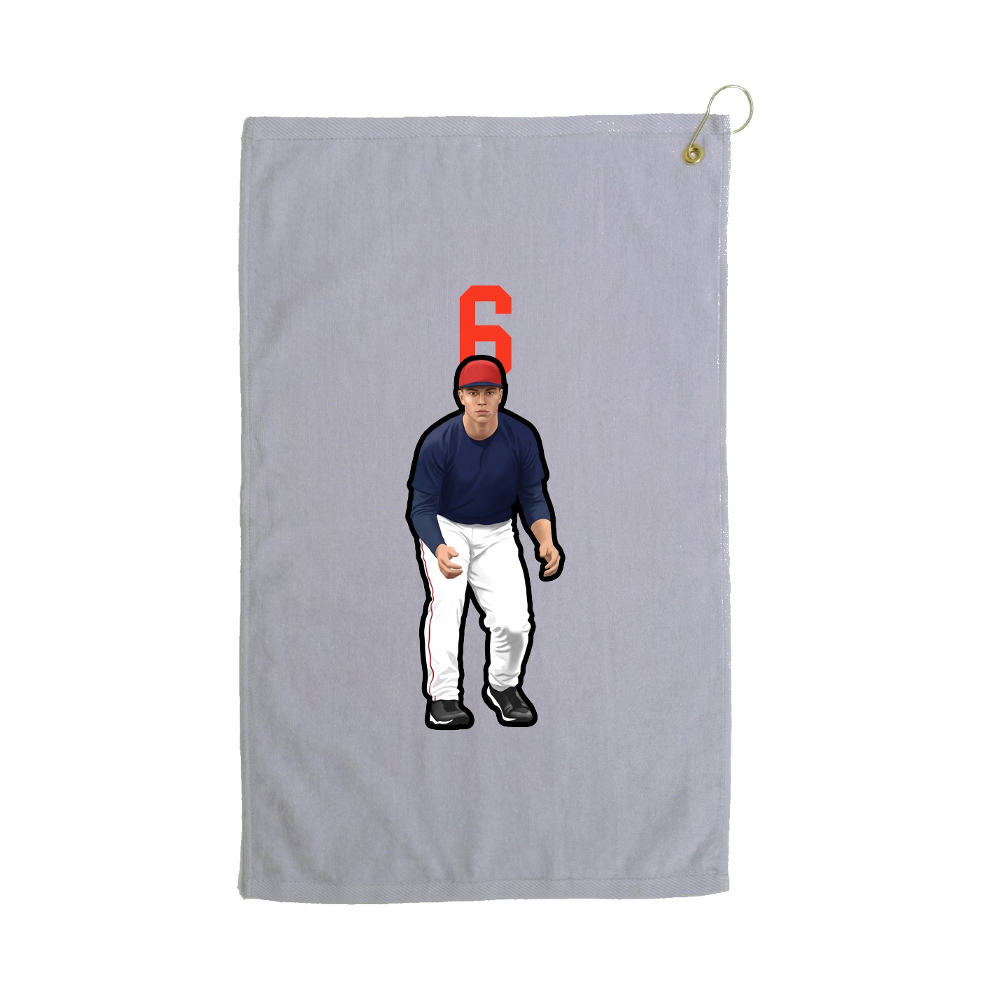 Golf Towel — Number Top in Grey