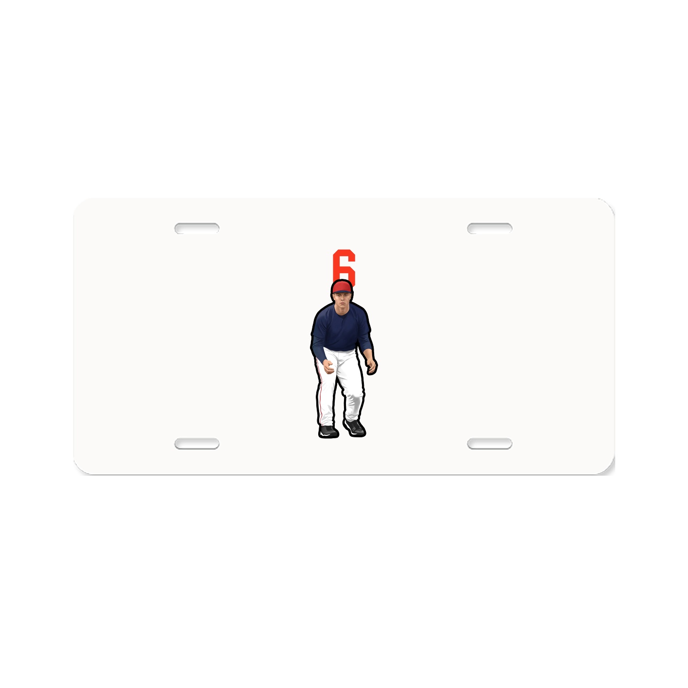 License Plate — Number Top in Classic